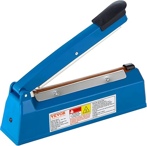 Miniatura 10 de VEVOR Sellador de impulso de 8 pulgadas, máquina de sellado térmico manual con modo de calefacción ajustable, selladores de bolsas retráctiles ABS