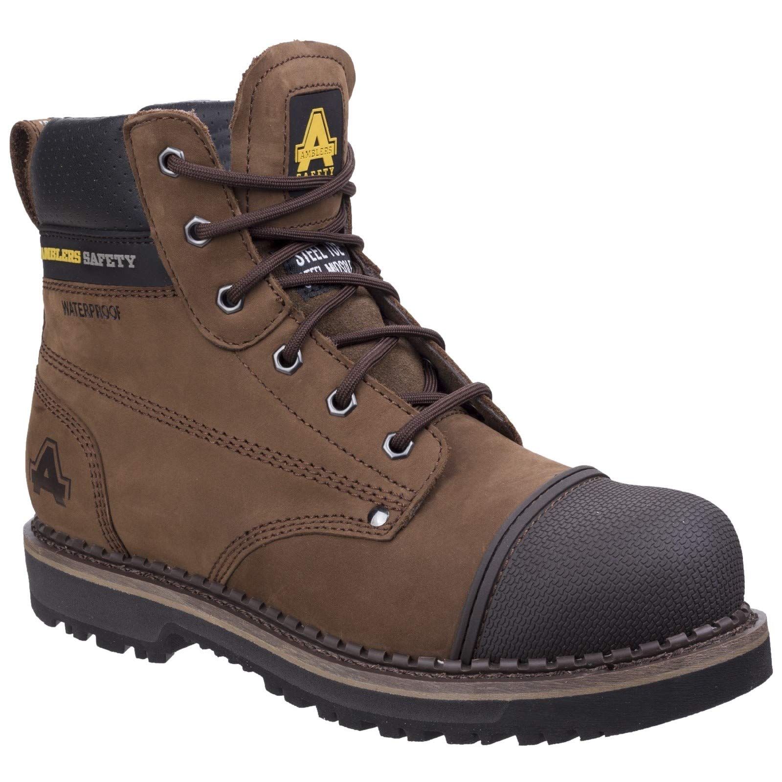 Bottines de sécurité Amblers Safety AS233 marron en cuir robuste