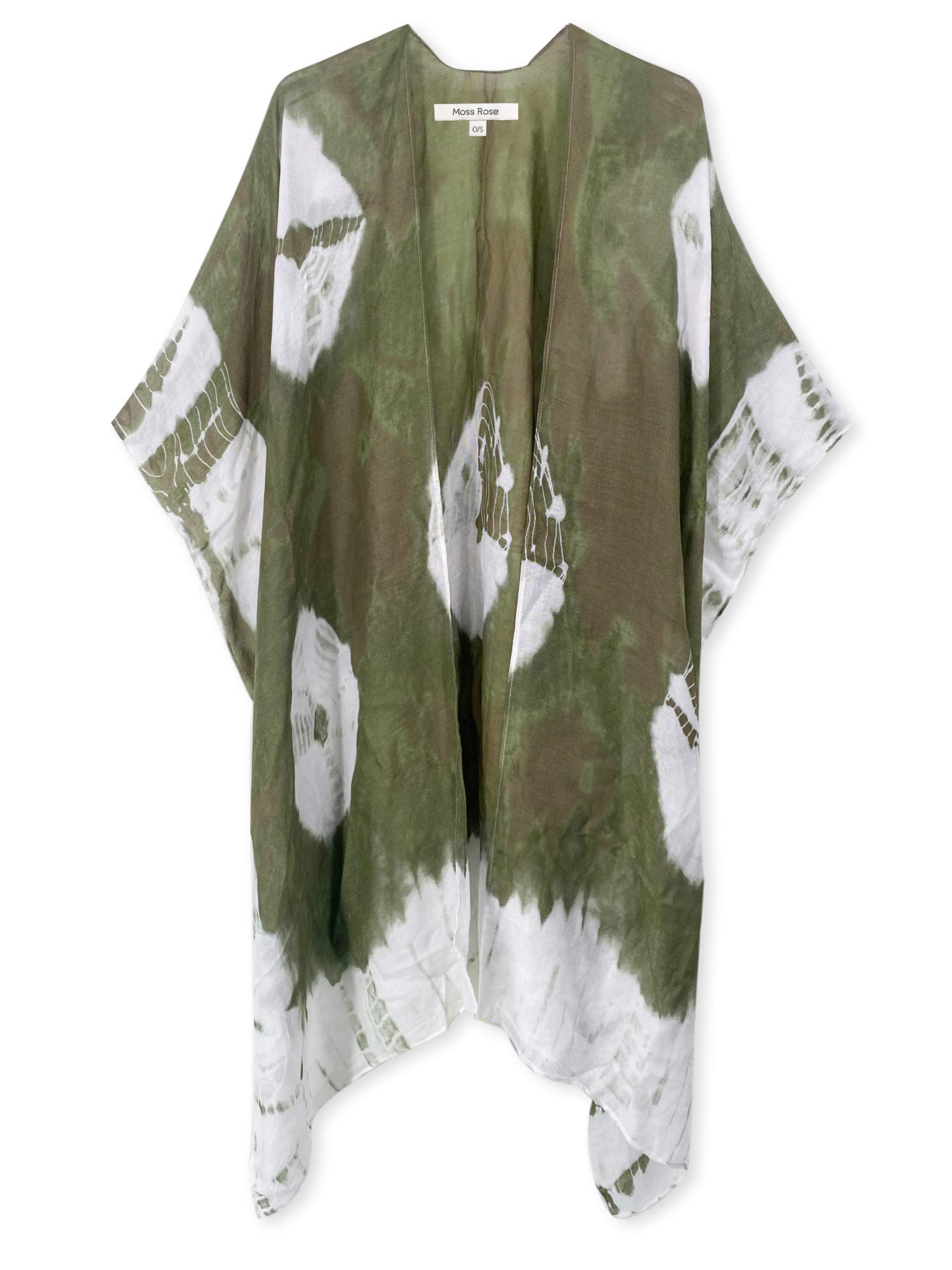 Moss RoseWomen's Beach Cover up Swimsuit Kimono Cardigan with Bohemian Floral Print