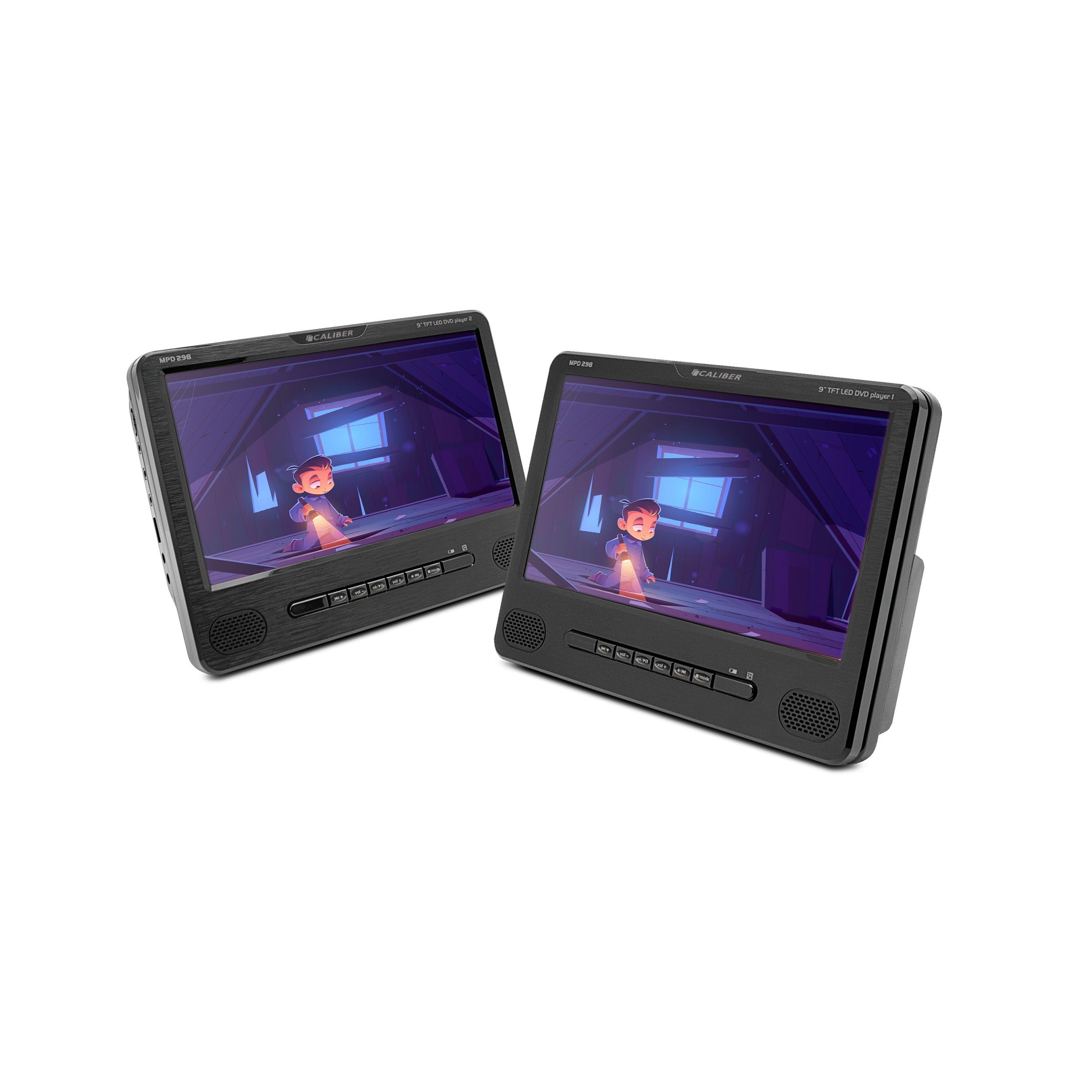 Caliber MPD298 Montado en Pared 9" 800 x 480Pixeles Negro Reproductor de DVD/bluray portátiles - Caliber MPD298, Montado en Pared, Negro, CD de Audio, DVD-Audio, VCD, CD,DVD, NTSC,PAL, 22,9 cm (9")