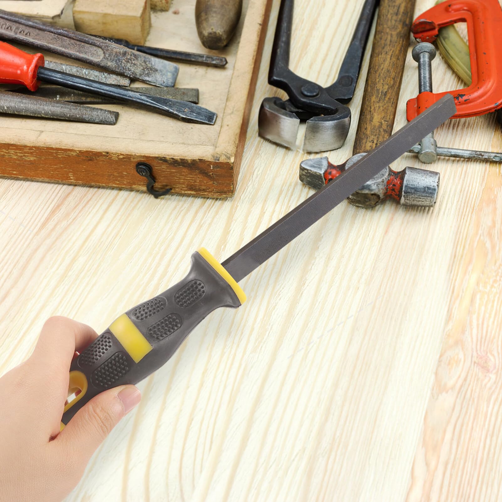 Angoily Poignées de Lime en Tpr et Pp Ergonomiques Antidérapantes Lot de 5 Design Simple et Confortable pour Remplacement et Usage Facile sur Outils de Lime