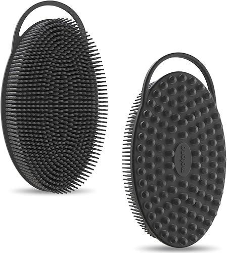 Metene Paquete de 2 depuradores corporales de silicona, exfoliante corporal para uso en la ducha, hace espuma bien, de larga duración, limpiador