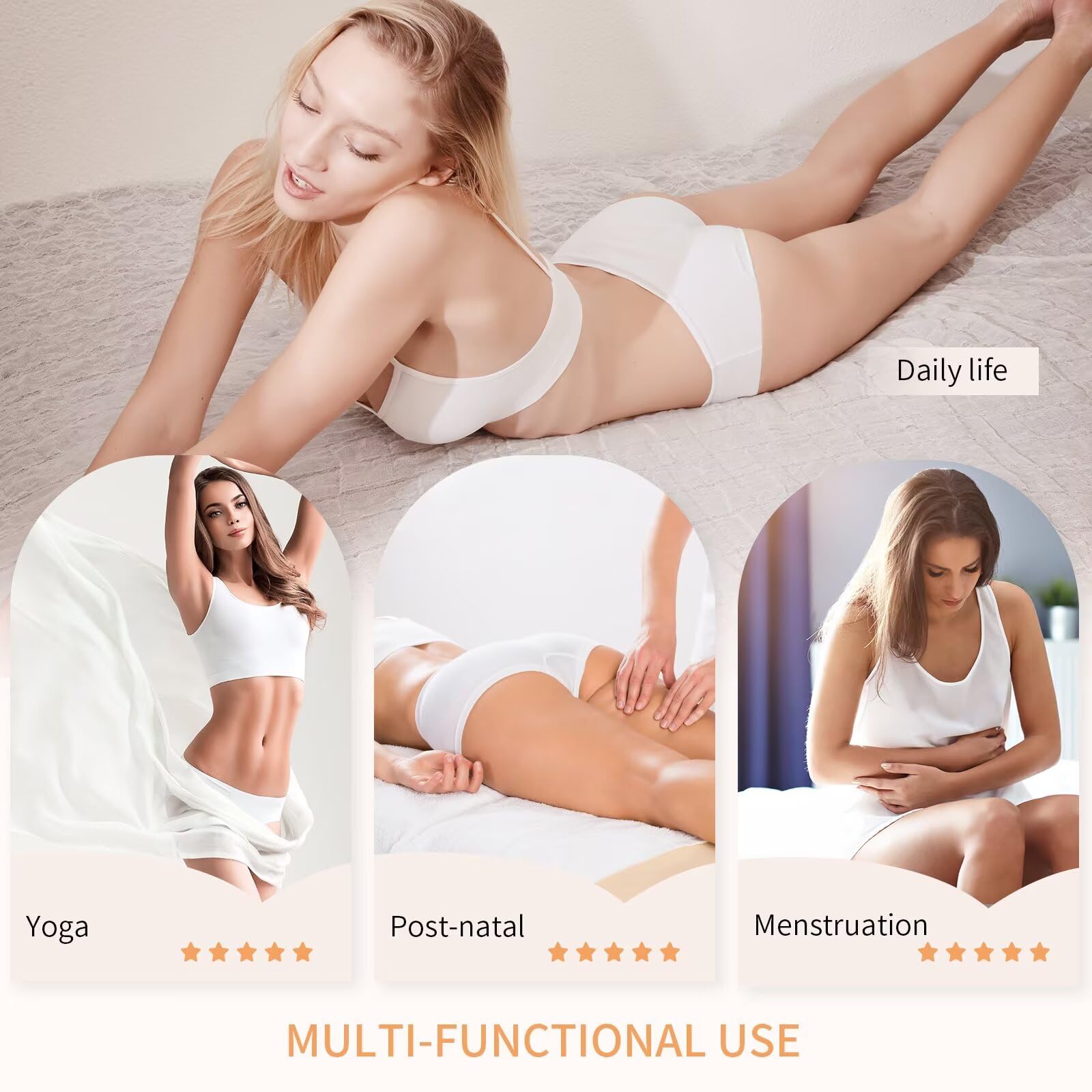 NUOZA Bragas Mujer Cintura Alta Algodon Pack 5
