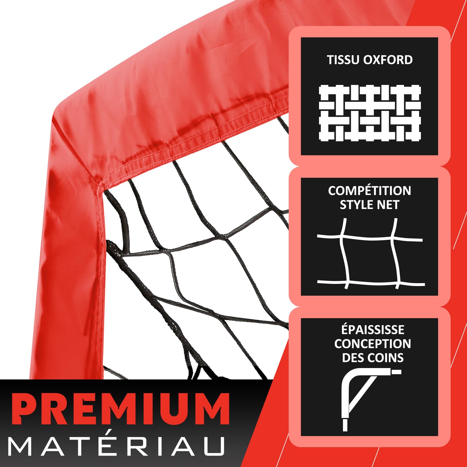 But de Football pour Enfants 274 x 152 cm avec Sac de Transport, Pliable et Portable pour Jardin Intérieur/Extérieur