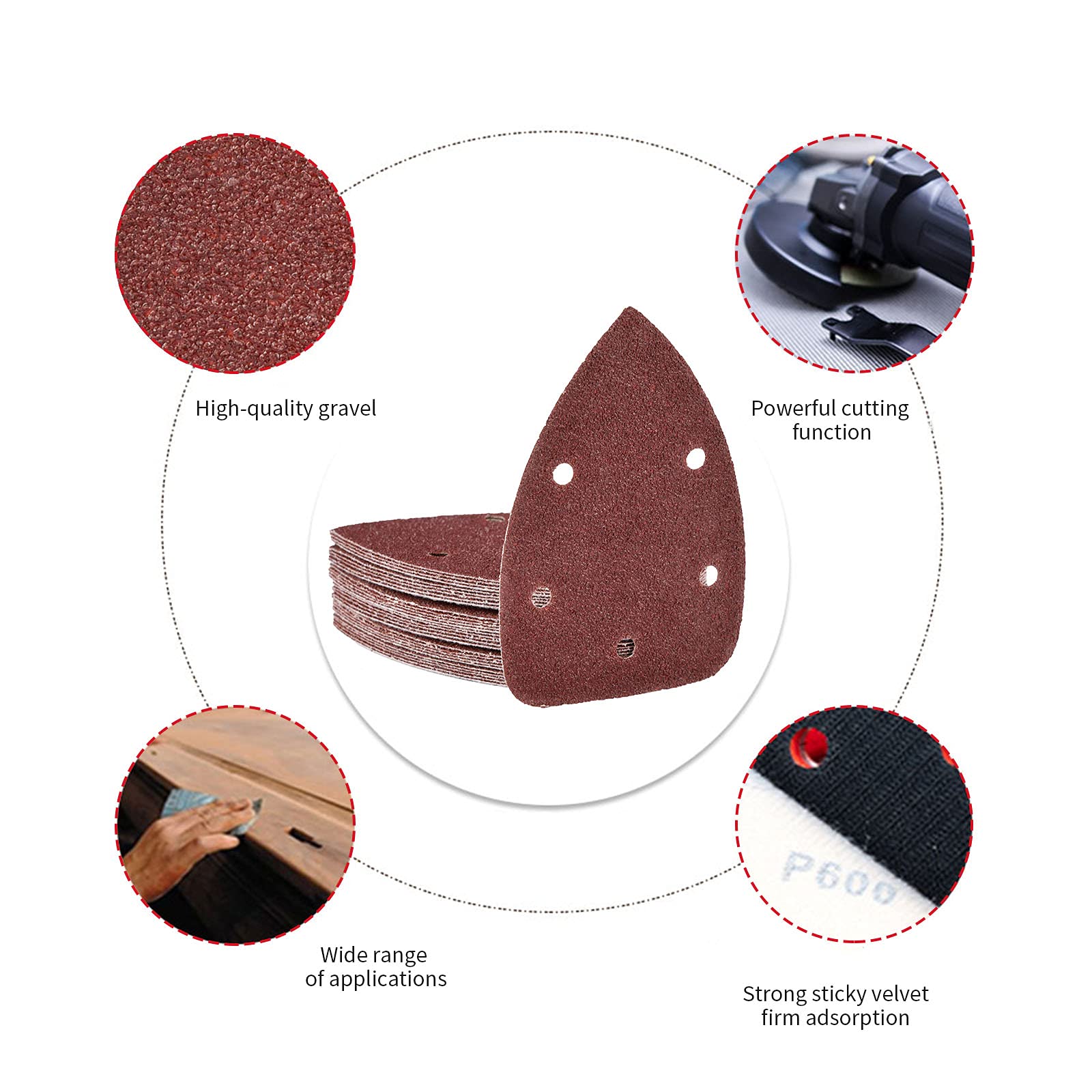 Lot De 25 Feuilles De Papier Abrasif 70 X 198 Mm Pour Mirka, Papier Abrasif Pour Ponceuse à Main Avec Aspiration, Polissage Sans Poussière Pour Bois, Vernis Et Métal, Grain 80, 120, 180, 240, 400