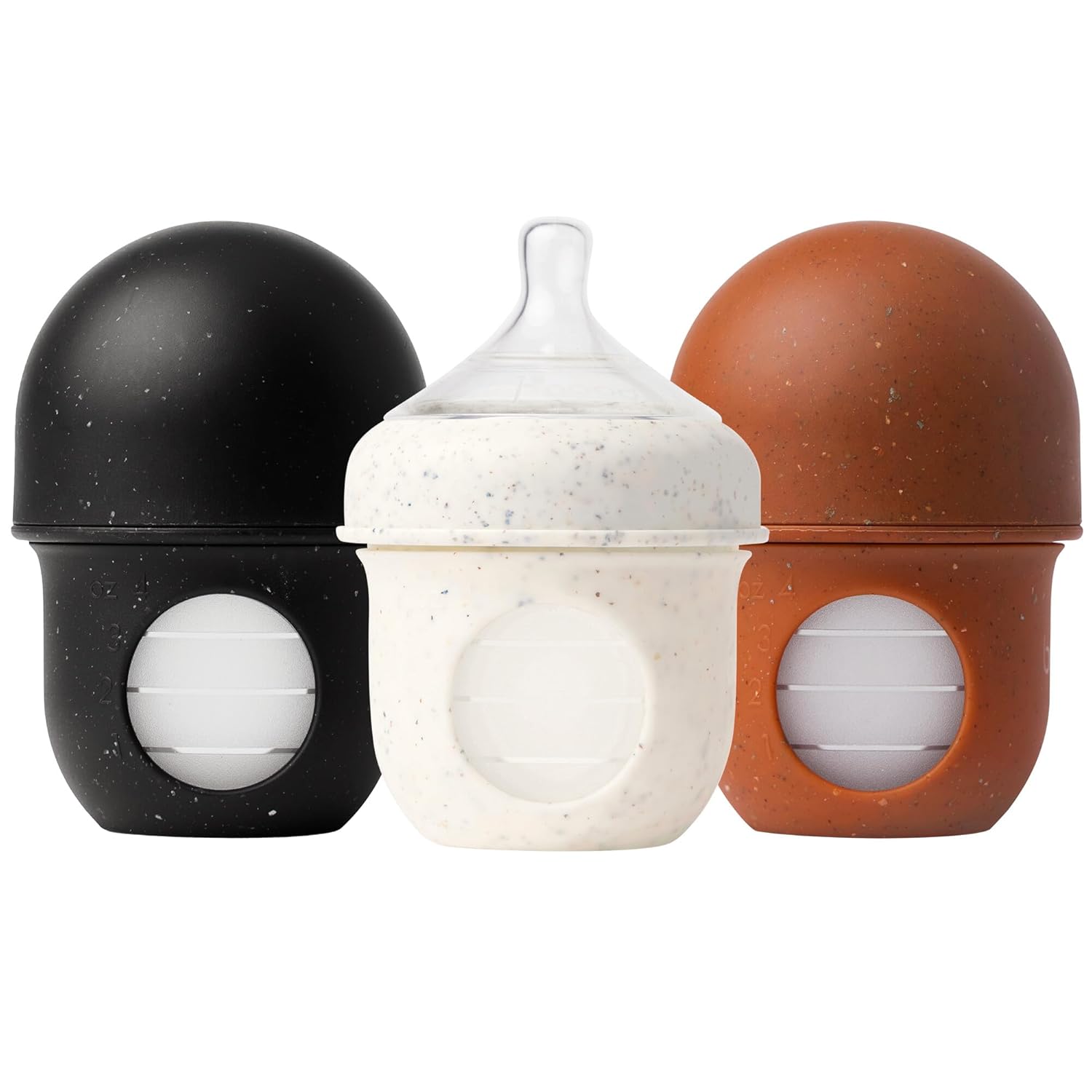 Boon Nursh Reusable Silicone Baby Bottles with Collapsible