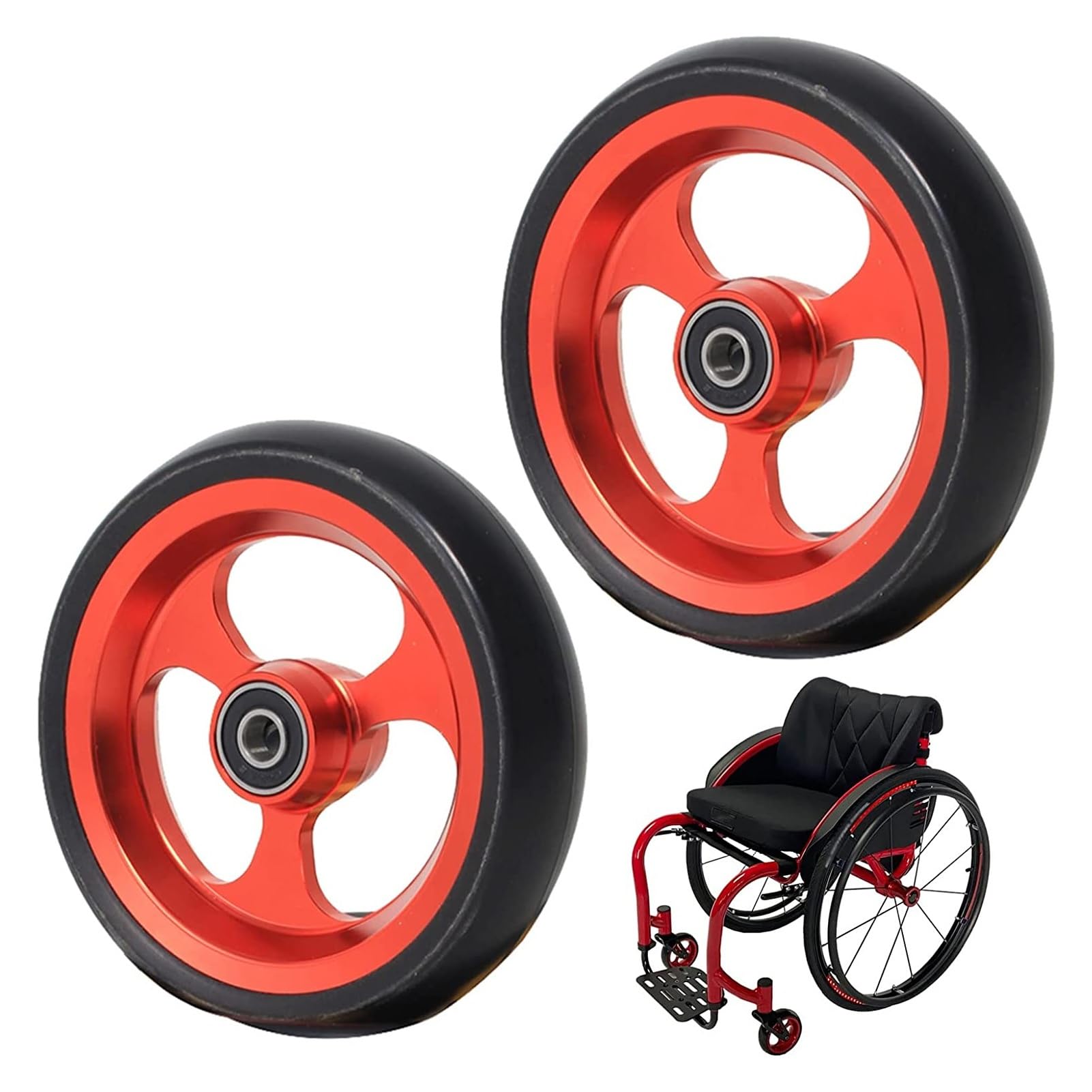 Amazon.co.jp: 5 インチ 前輪 車椅子用ホイール 交換部品ツール