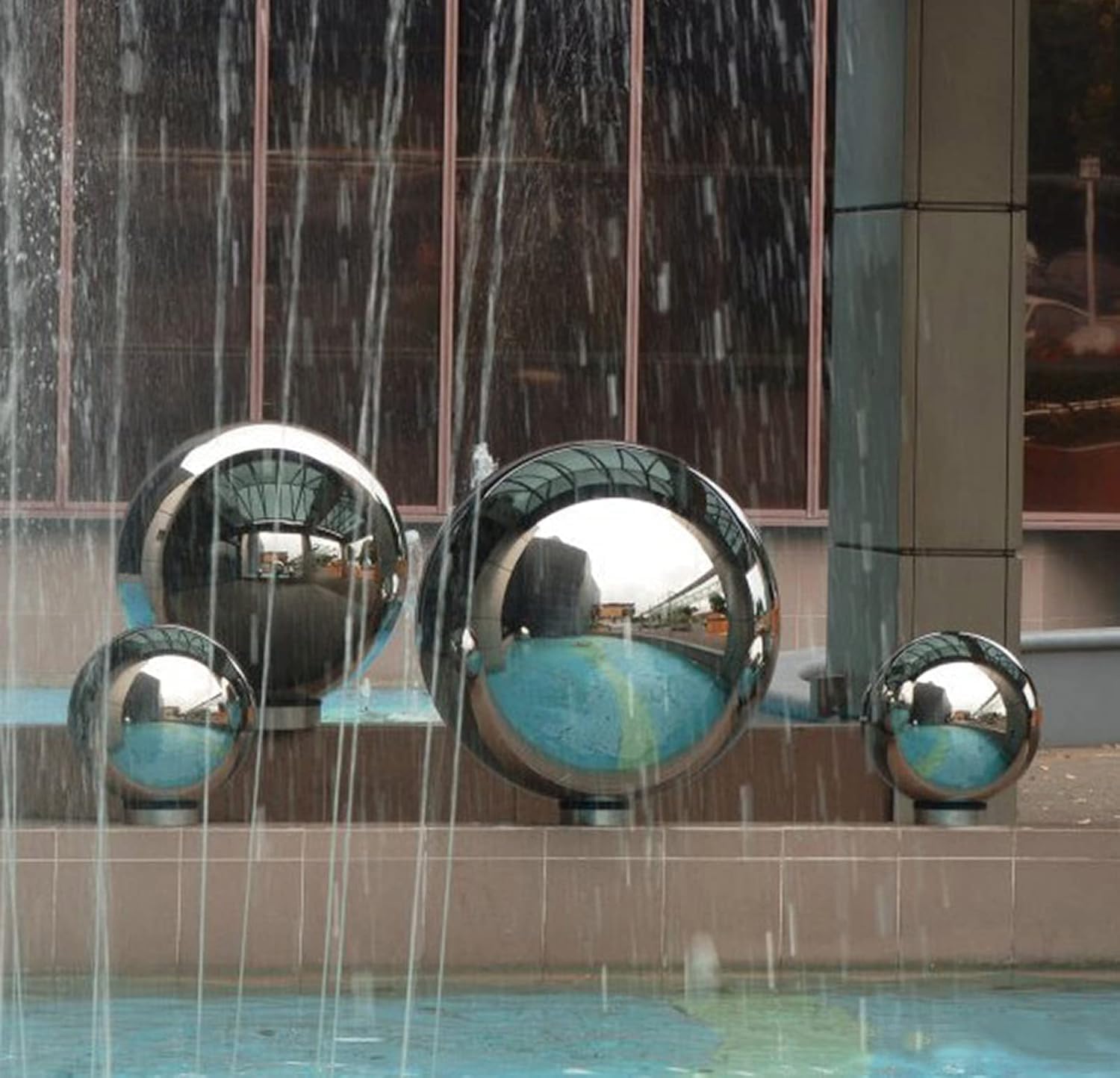 Bola de espejo decorativa para jardín, bola de espejo de acero inoxidable para piscinas exteriores, piscina, césped, globo reflectante decorativo para fotografía, regalos de inauguración de