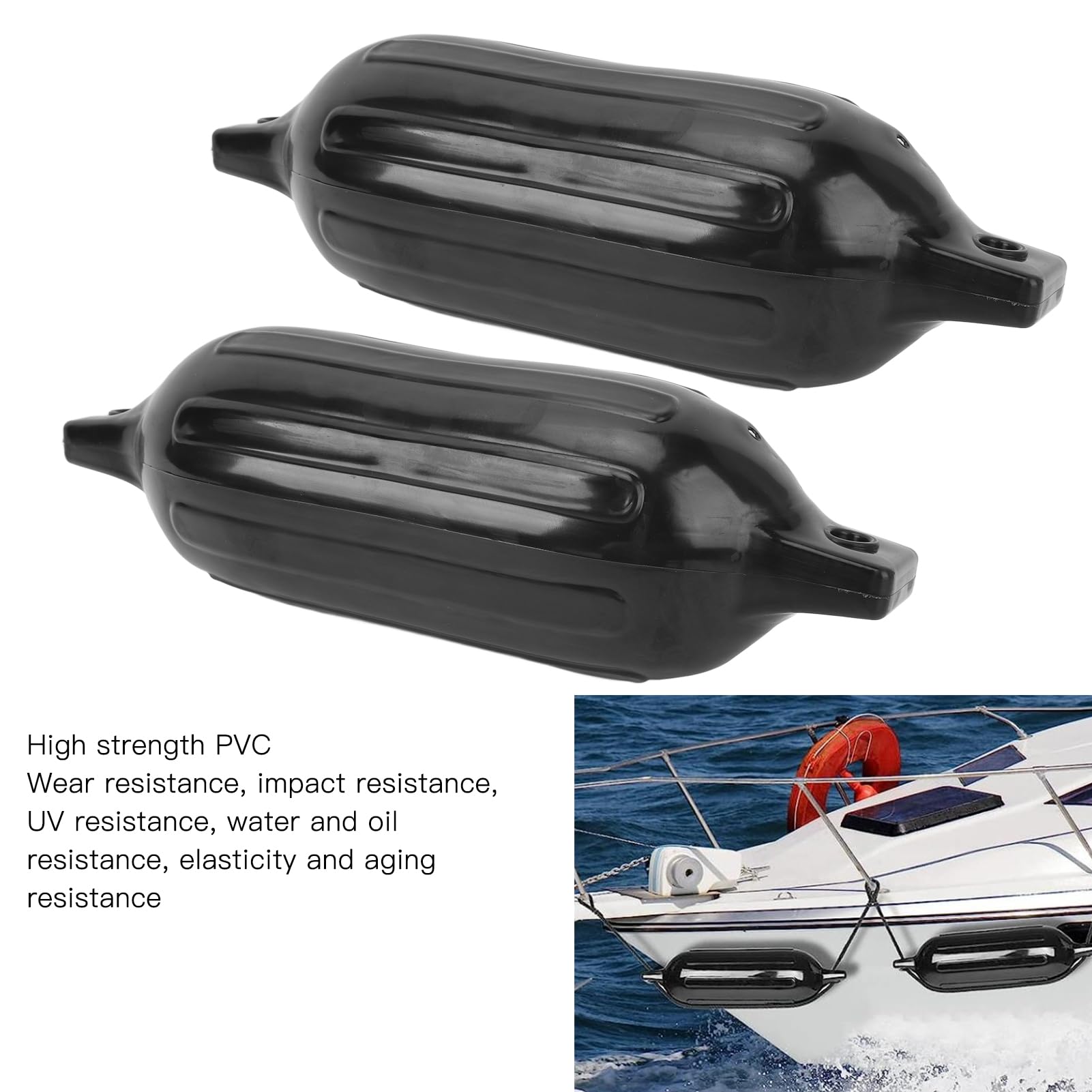 Kit Paraurti per Barche per Attracco per Boe Marine a Coste - Imbottitura Protettiva, Boe Protettive a Coste per Attracco con 4 Corde in Nylon, Versatili per Moli, Yacht, Barche