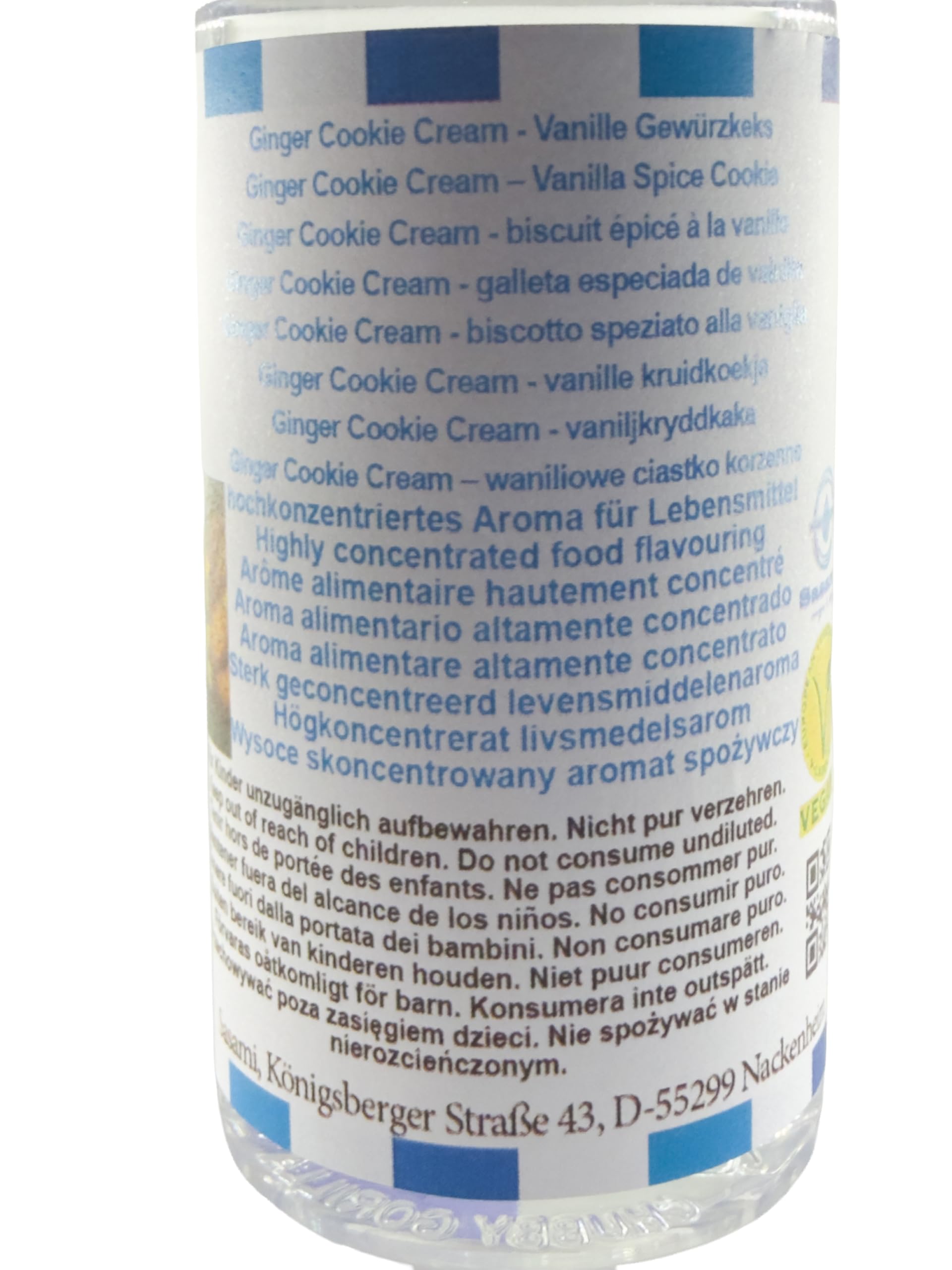 Ginger Cookie Cream – waniliowe ciastko korzenne aromat koncentrat – Wegański – Sasami – 100ml