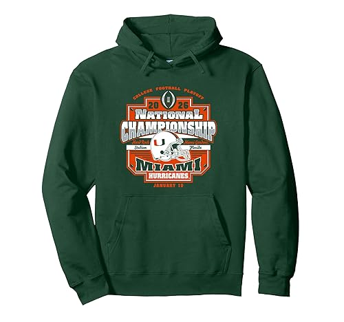 Miami Hurricanes CFP National Championship 2026 Icon Green Pullover Hoodie