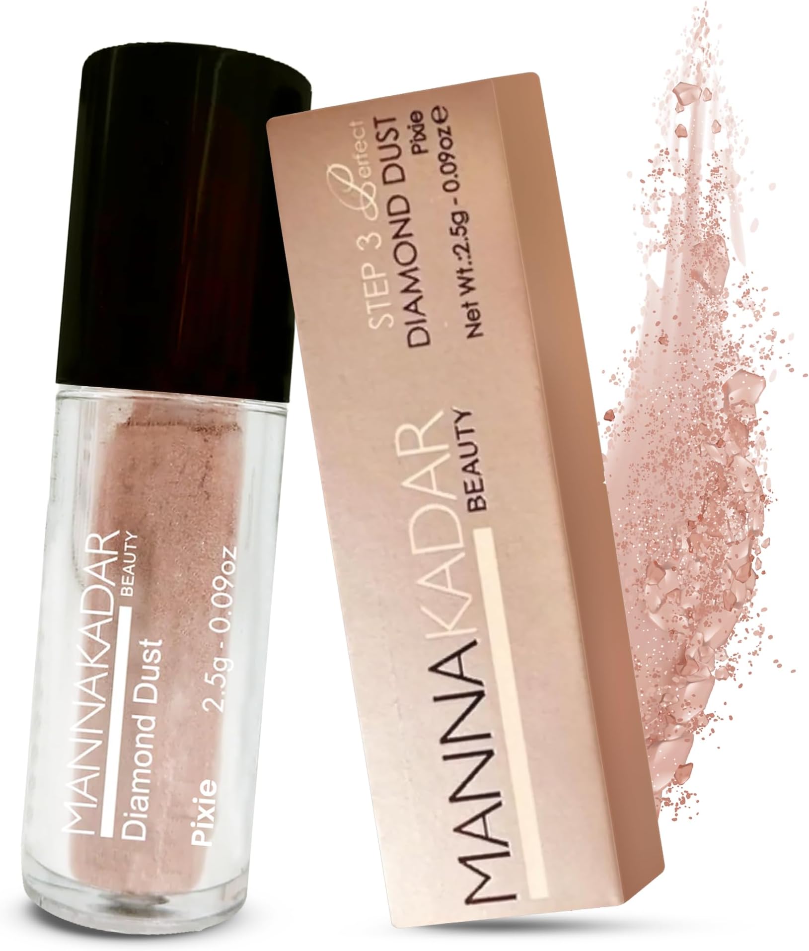 Manna Kadar Beauty Diamond Dust Pixie 3-in-1 Roll-On Shimmer Eyeshadow, Highl...