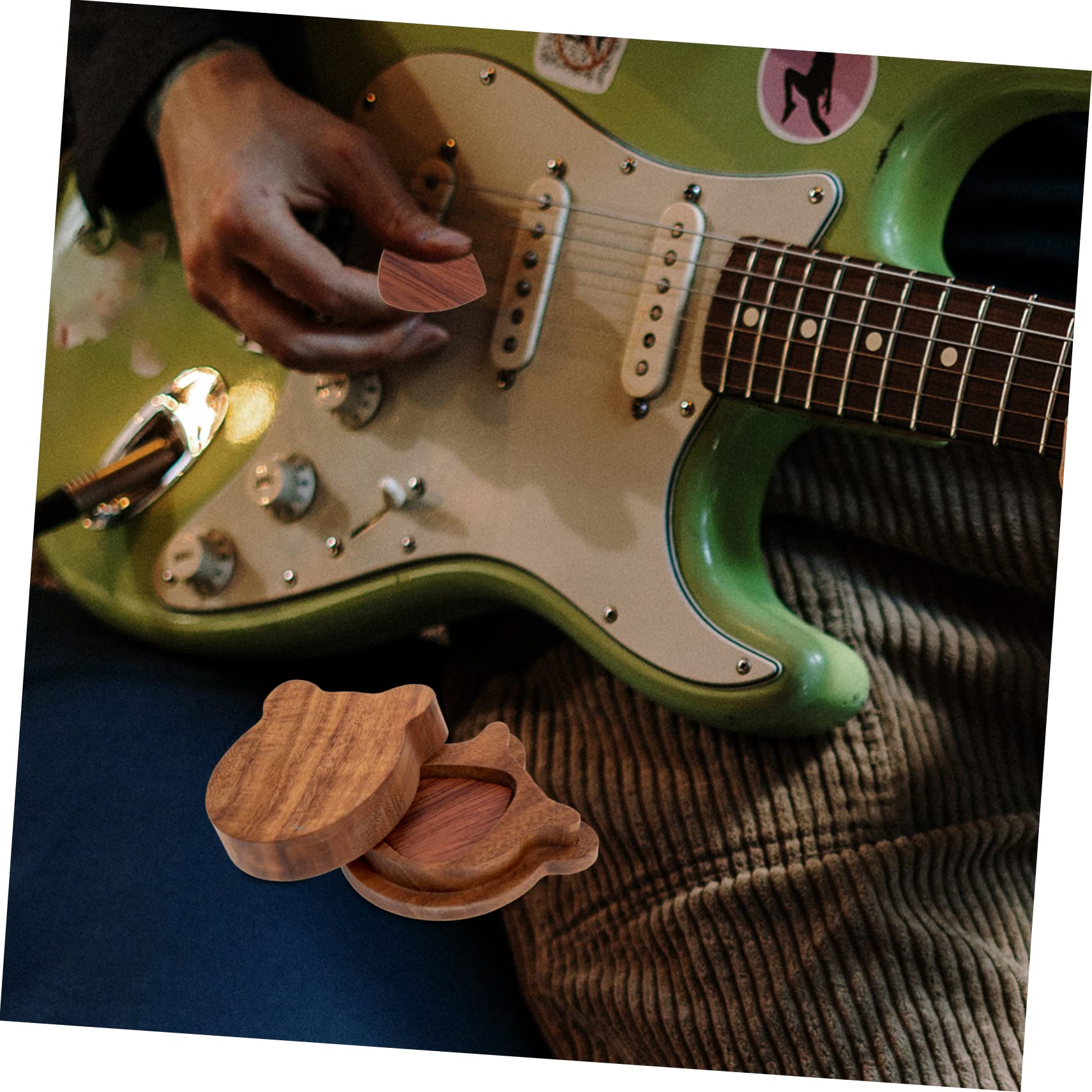 ibasenice 3sätze Gitarren-Plektrum-Set Aus Holz Mit Langlebige Plektren Für Musiker Leicht Und Tragbar Zum Spielen Und Aufbewahren Für Gitarristen Und Akustikliebhaber
