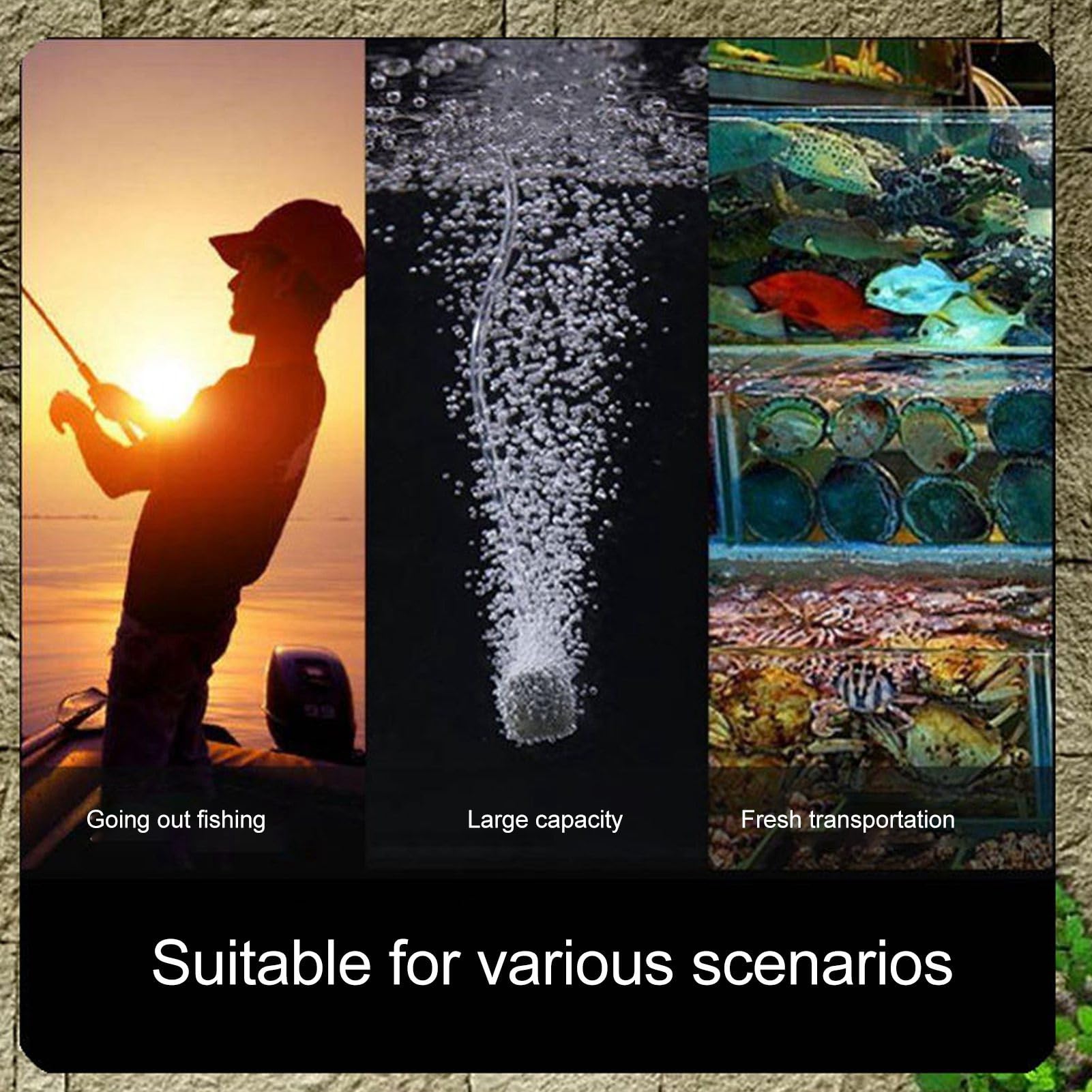 Pompe à oxygène à énergie Solaire avec Batterie de Secours de 2 200 mAh – Aérateur résistant aux intempéries pour étangs à Poissons, Aquariums, Culture hydroponique et pêche en