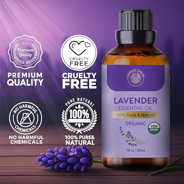 Organic Lavender Essential Oil 30ml | 100% Pure & Natural Lavender Oil for Diffuser, Aromatherapy, Skin, Sleep & More – 1 fl oz - 5
