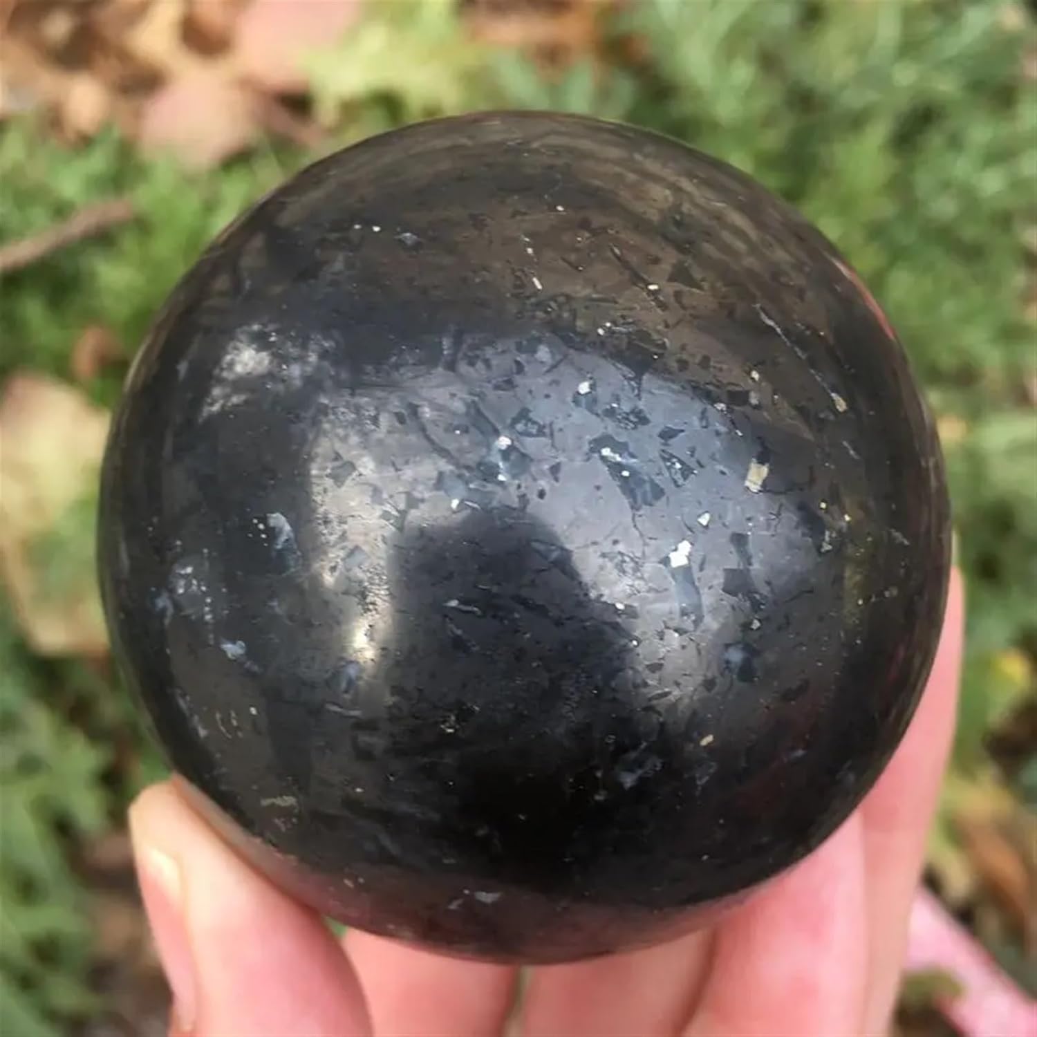 Shungite Crystal Black Ball Stone Ornaments Home Decoration Home Decor(50mm)