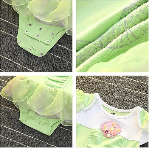 Miniatura 4 de REXREII Disfraz de Halloween para niñas pequeñas, disfraz de princesa para cumpleaños, vestido tutú con diadema para fiesta de Navidad