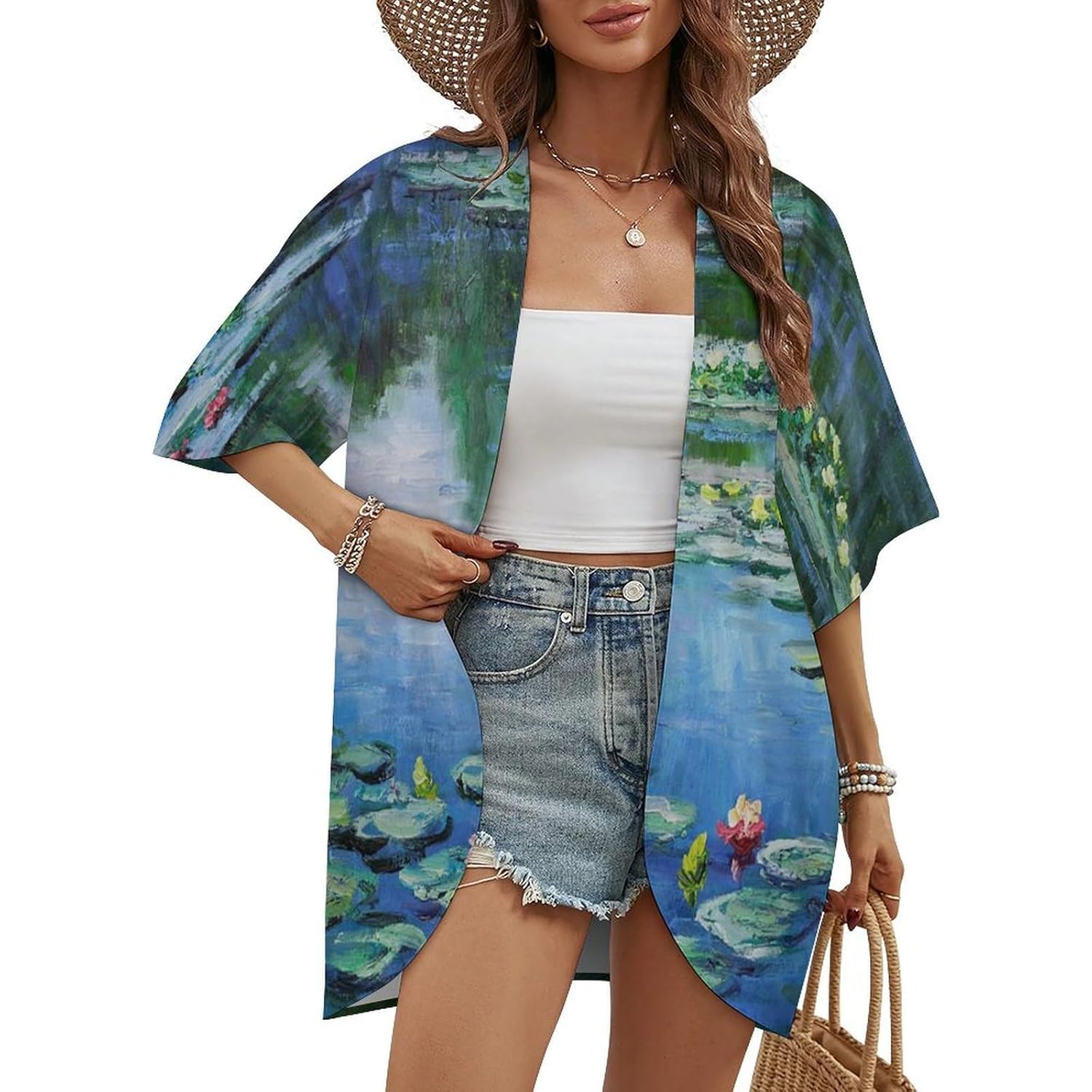 White Red Wine Glasses Grapes Wooden Womens Cardigan Jacket Lightweight Autumn Fashion Jacket