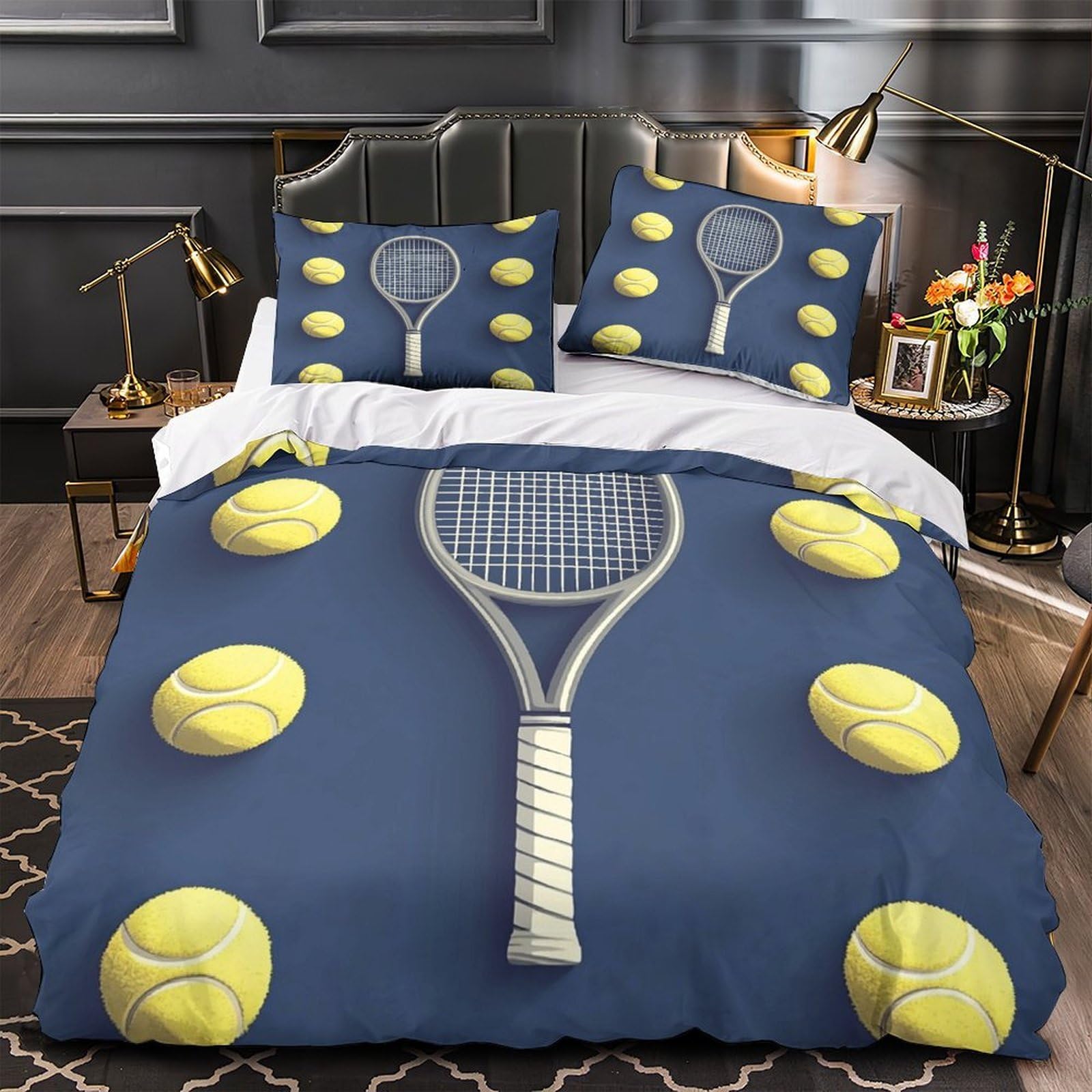 Parure de lit tennis microfibre effet super doux et finitions premium