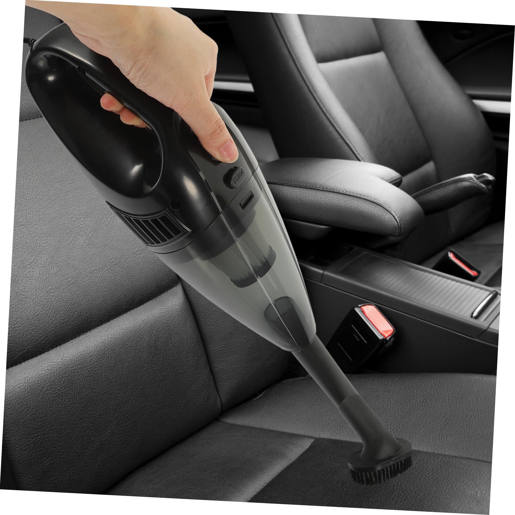 Hemobllo Aspirapolvere Auto Portatile per Pulizia Auto, Lavaggio a Secco e Bagnato, Aspiratore Portatile, Raccoglipolvere Dual-Use, ABS Nero