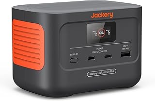 Jackery Explorer 100 Plus, przenośna stacja zasilania 99 Wh z akumulatorem LiFePO4 o mocy wyjściowej 128 W, bateria zapasowa mieszcząca się w dłoni podczas podróży służbowych i wypraw terenowych