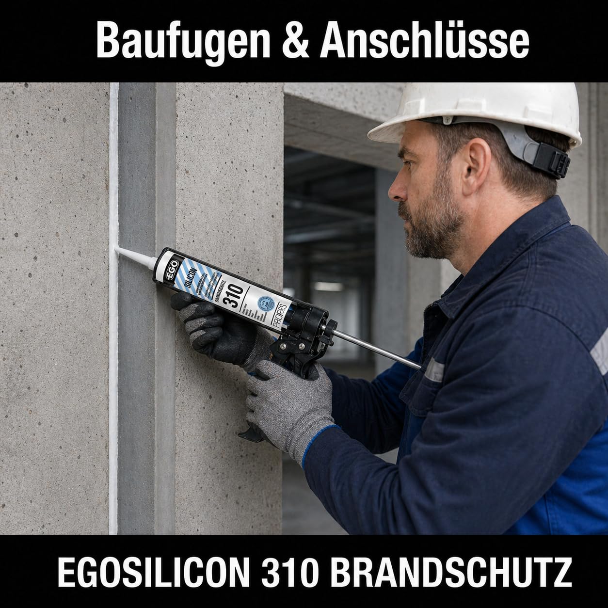 EGOSILICON 310 B1 Brandschutz-Silikon – 20x 310 ml Kartuschen – ideal für feuerhemmende Verglasungen & Fugen mit hohen Brandschutzanforderungen weiss