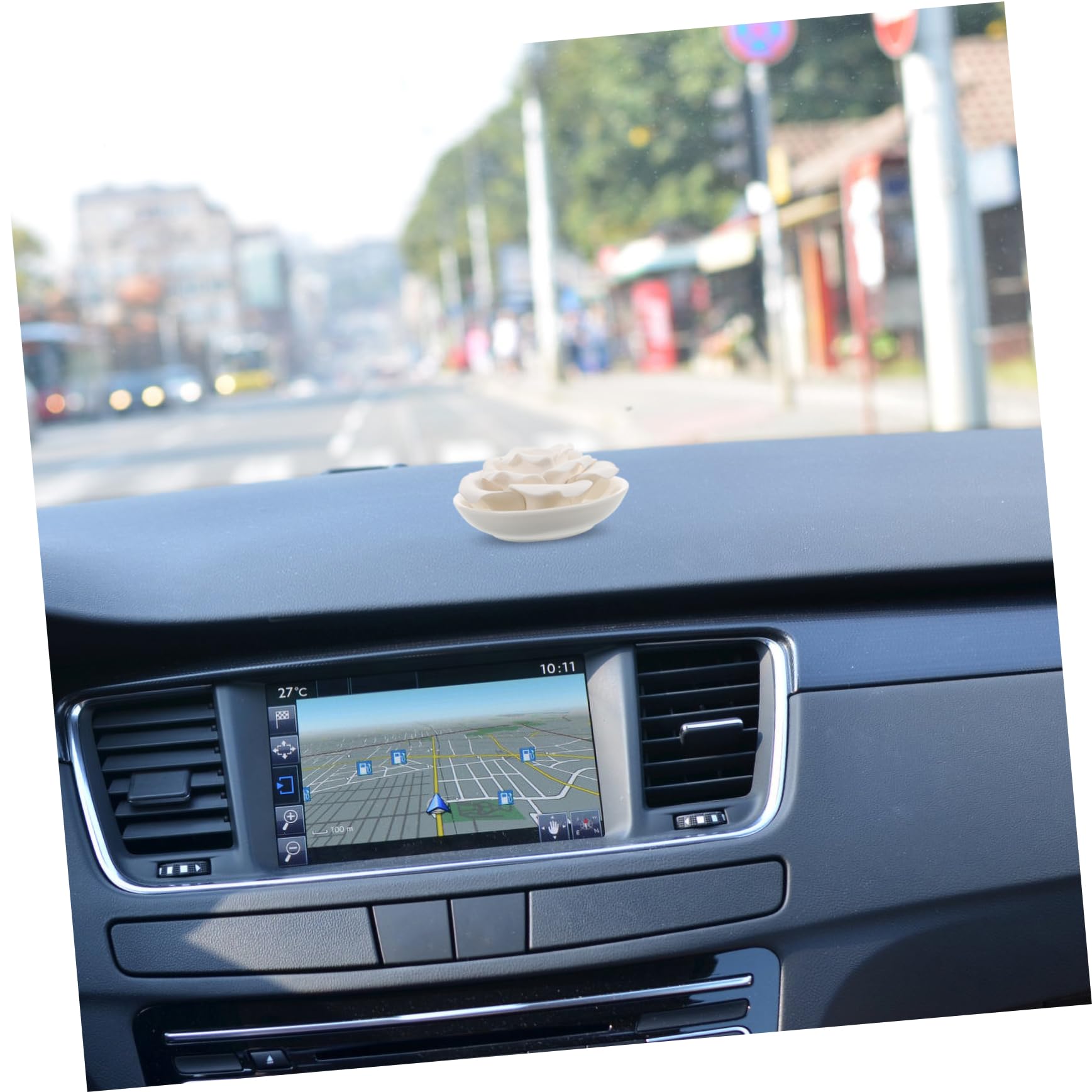 Difusor de Aromaterapia Forma de Flor Difusor Portátil de Piedra para Coche Dormitorio Baño Aromaterapia y Hogar