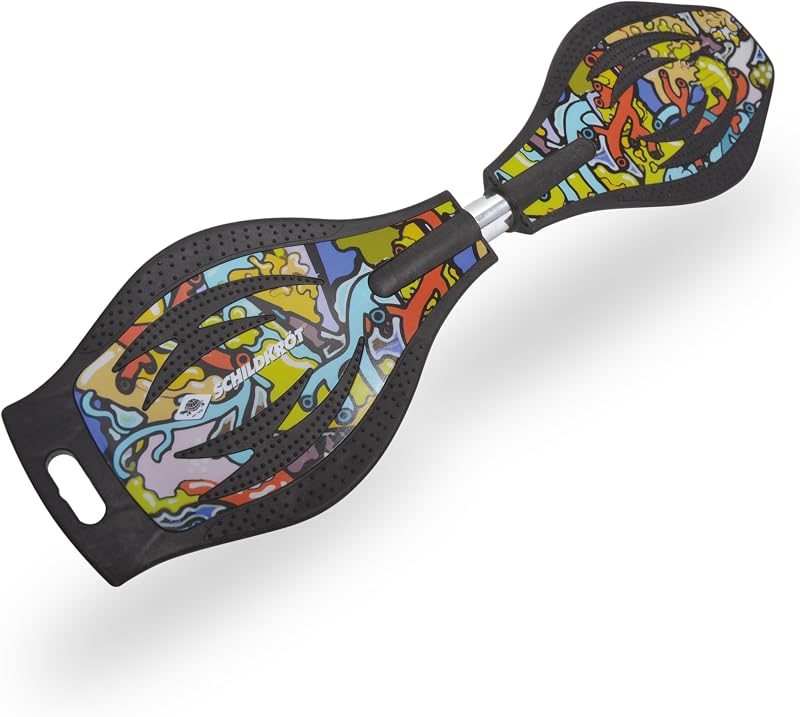 Schildkröt Tabla de olas Good Vibes, tabla con ruedas ligera y maniobrable, plataforma grande con puntos antideslizantes, varios diseños disponibles