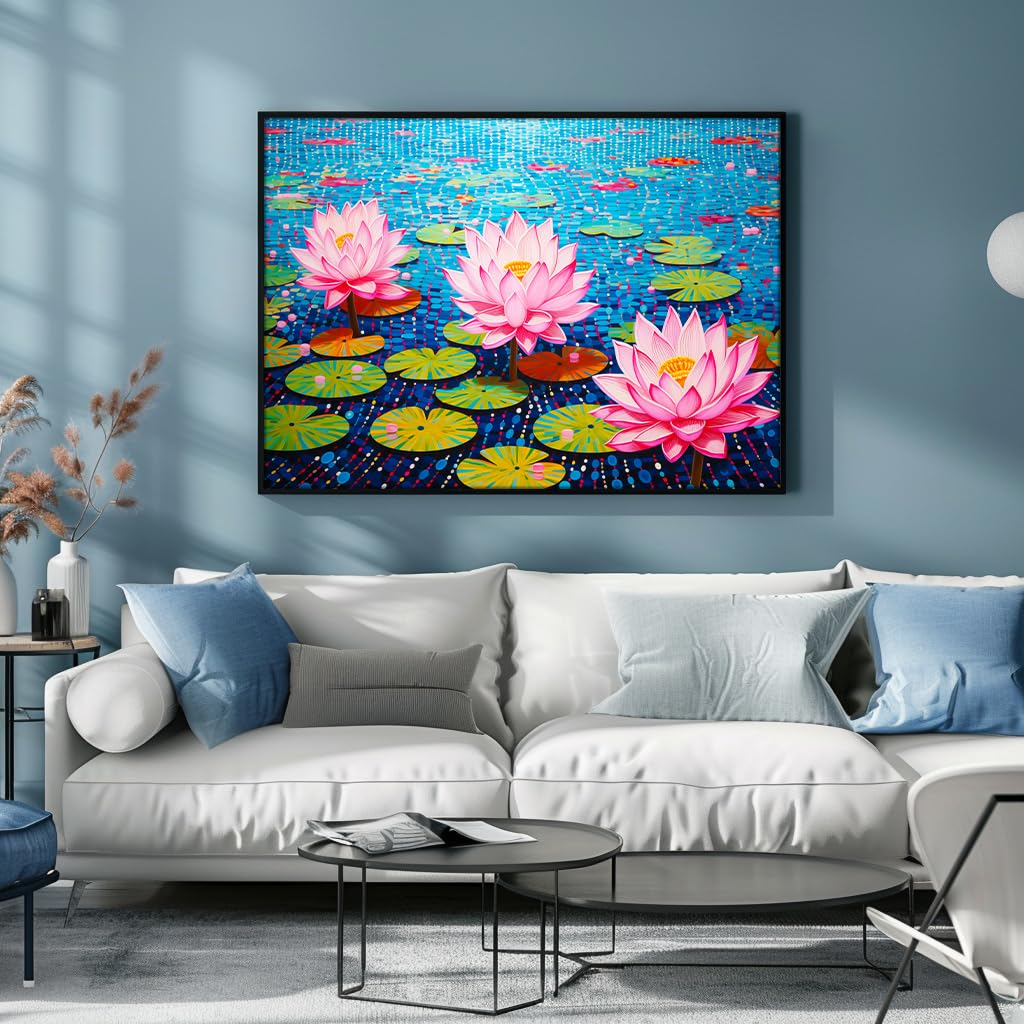 Waterlily Pond Puzzle – 500-Piece Adult Jigsaw Puzzle, Colorful Lotus Flowers & Lily Pads Challenge - View #9