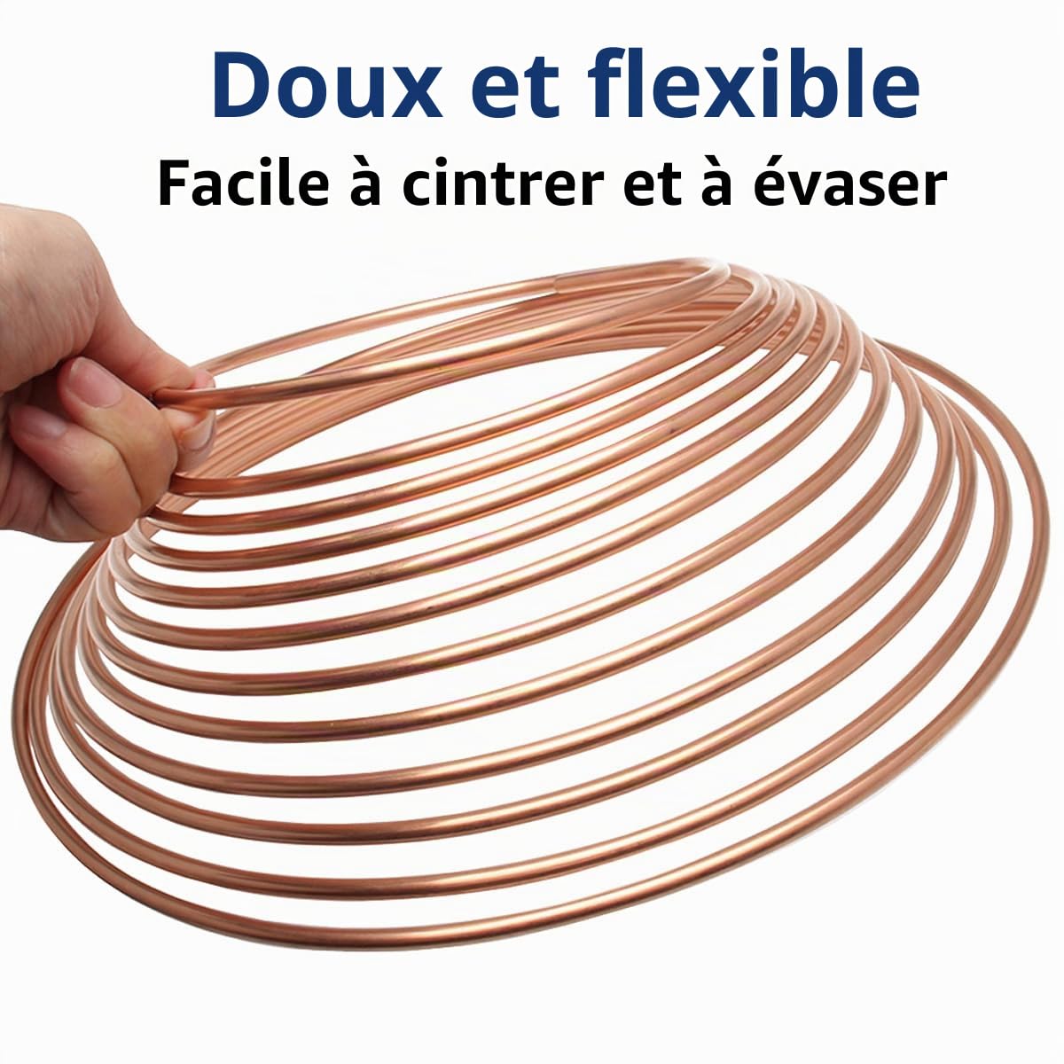 Tuyau de Frein en Cuivre - 10m, 3/16" (4,75mm), Kit de Conduite de Frein et de Carburant
