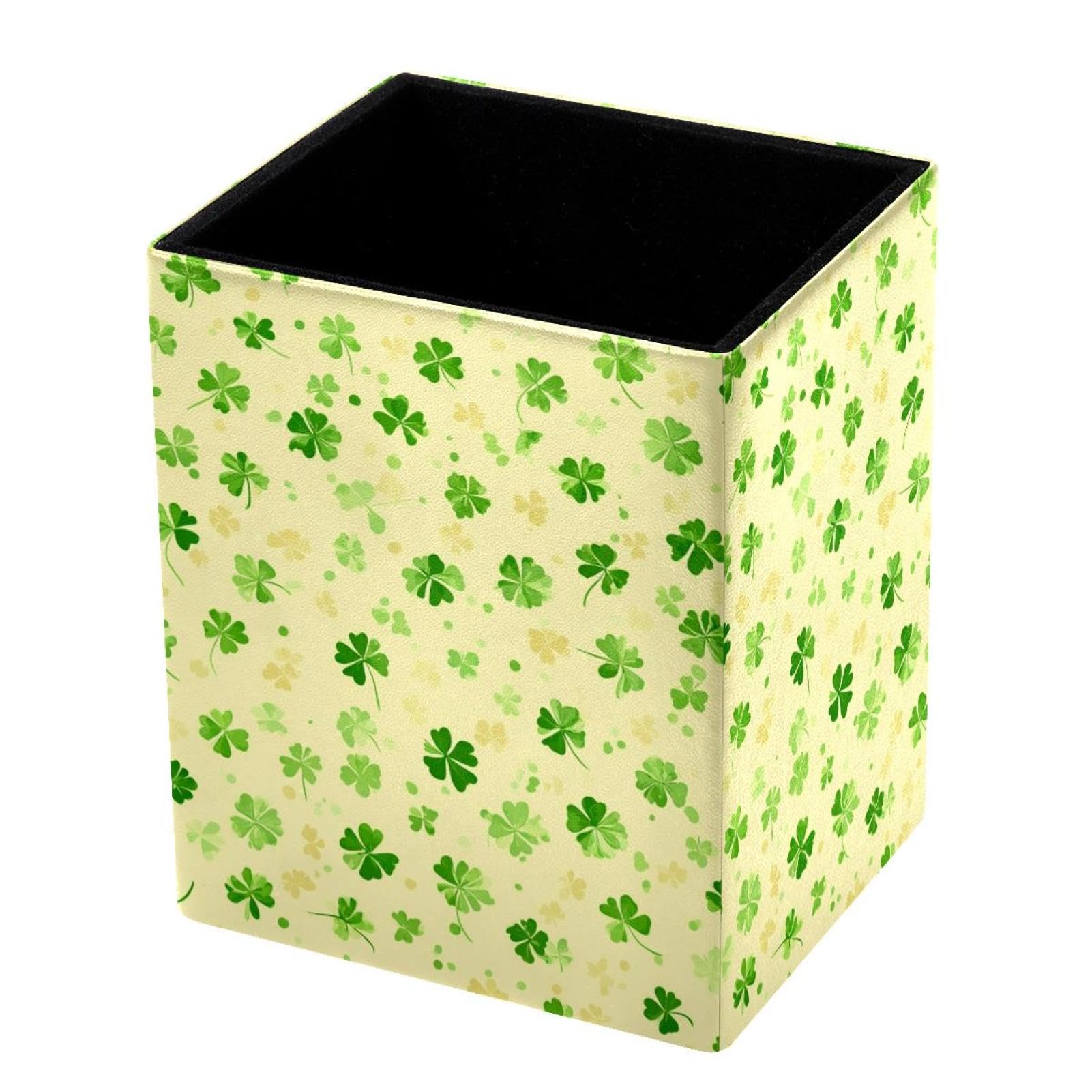 VAPOKF Pencil Holders for Desk, St. Patrick's Day Printed Pen Holders Pen Pot Makeup Brushes Storage Desktop Stationery Supplies Organiser for Home Office