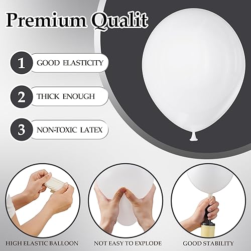 Miniatura 10 de DECOCKRAT 68 globos metálicos coloridos, globos de látex de 12 pulgadas, globos de helio con cinta, juego de globos de fiesta para cumpleaños, boda,