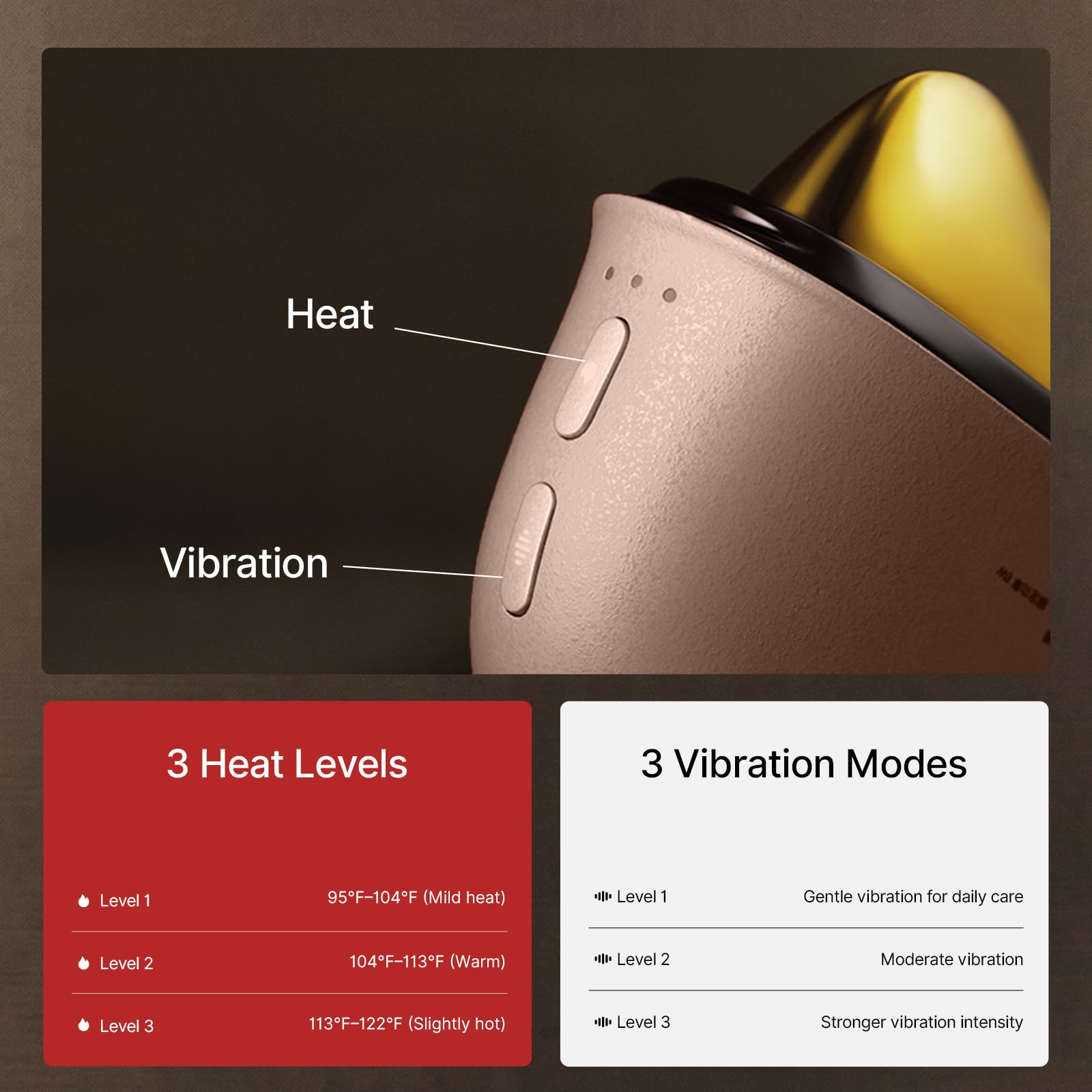ZDEER Elektrisches Gua Sha Gesichtsmassagegerät mit LED-Rotlicht & Vibration, beheiztes Messing-Design für Modellierung