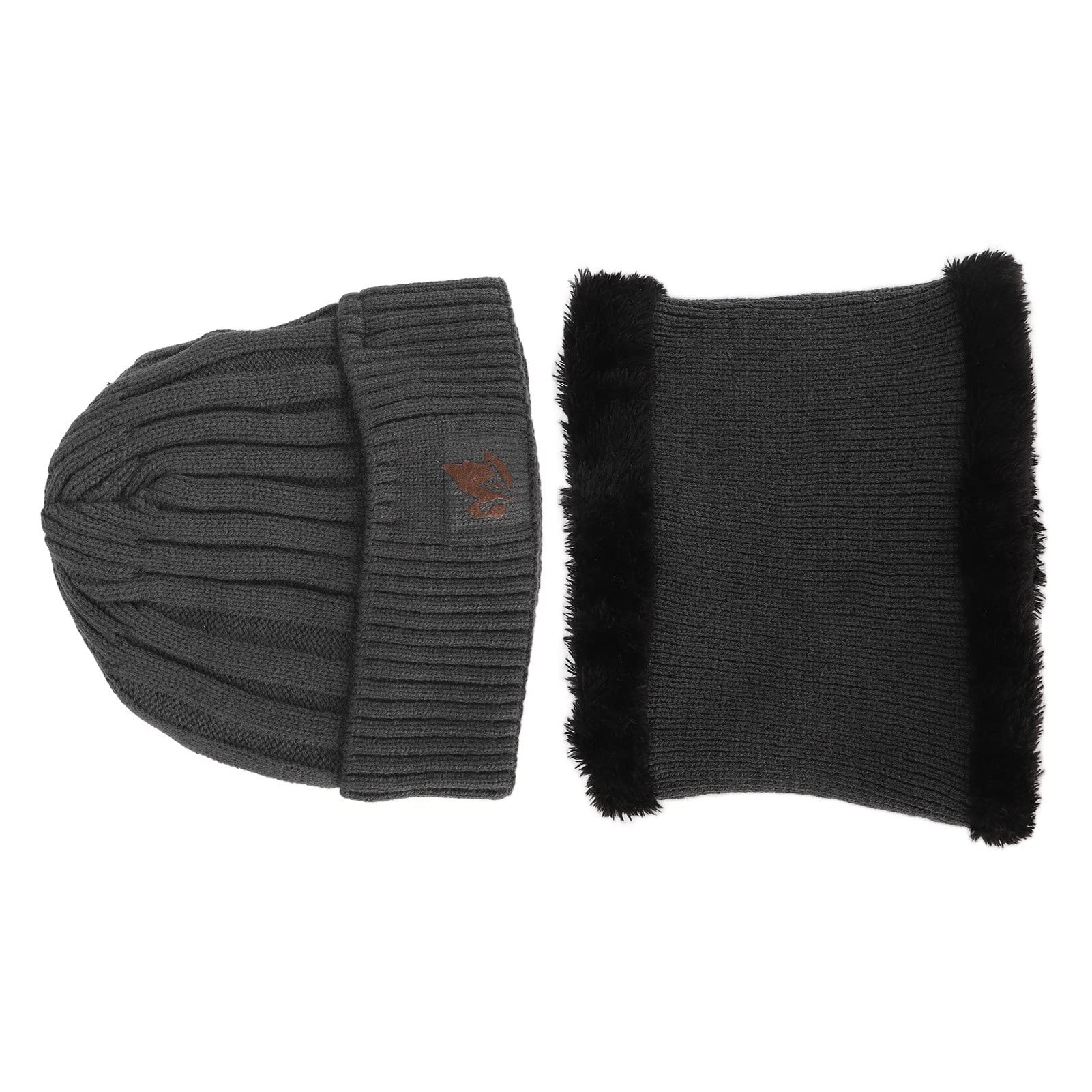 Bonnet Chauffant, Bonnet Chauffant électrique, Bonnet Thermique D'hiver et Ensemble D'écharpe Circulaire, Bonnet Chauffant à Batterie Chaude Rechargeable pour le Ski D'hiver, 3 Niveaux de(gris)
