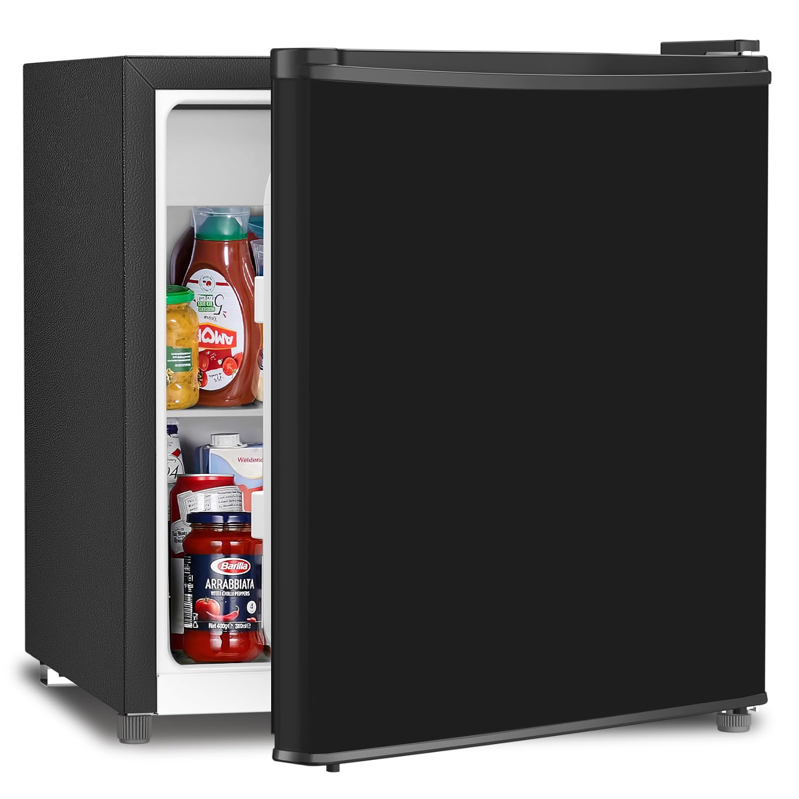 DAEWOO DRF-45AD ブラック　小型冷蔵庫 Amazon.co.jp: LHRIVER 冷蔵庫 小型 46L 幅43.5cm 右開き 1ドア 直冷式