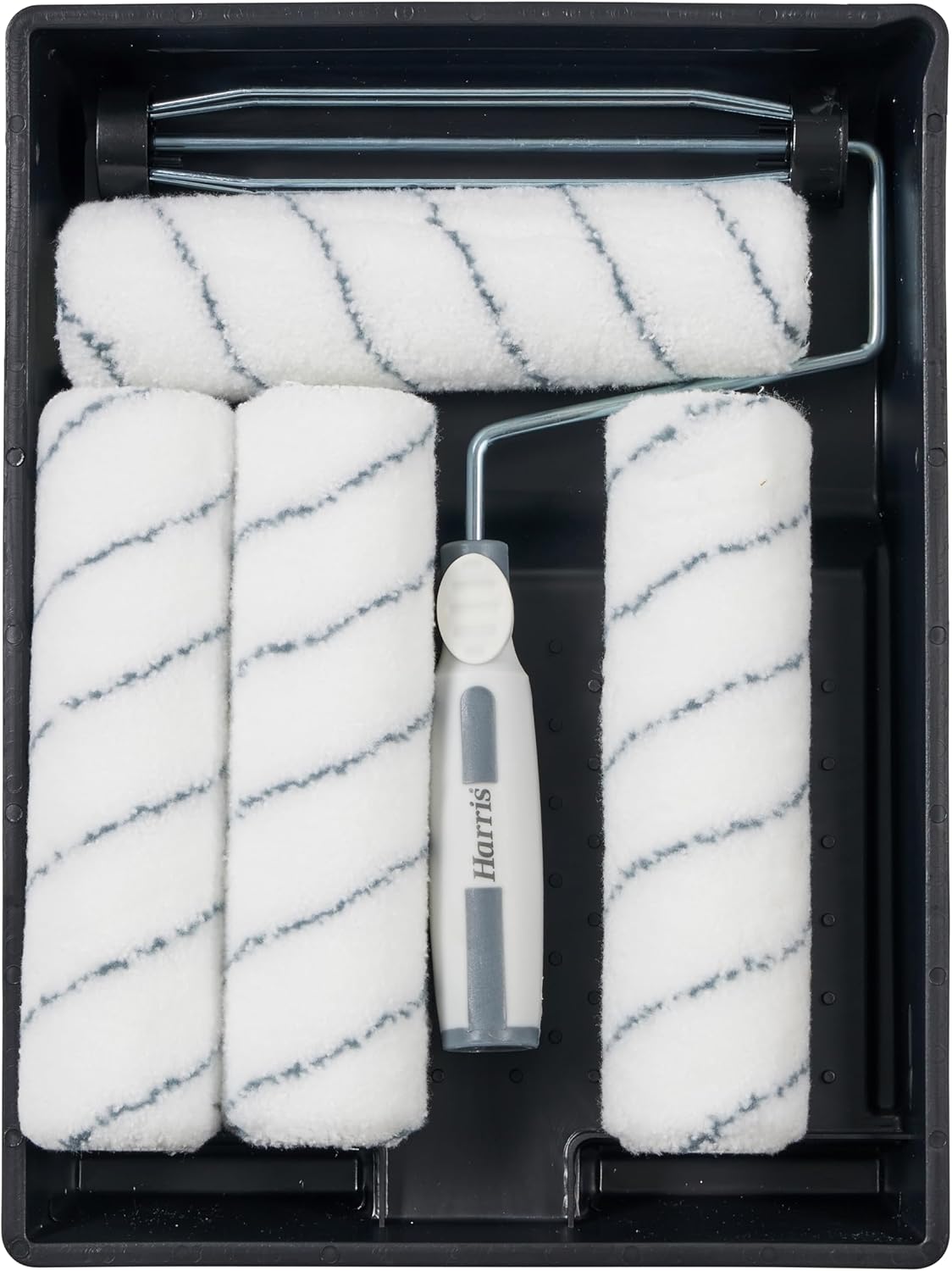 Harris 102012009 Seriously Good Walls & Ceilings Paint Roller Set 9in Includes 1 x 9" Frame, 4 x 9" Medium Pile Roller Sleeves & Tray 9"