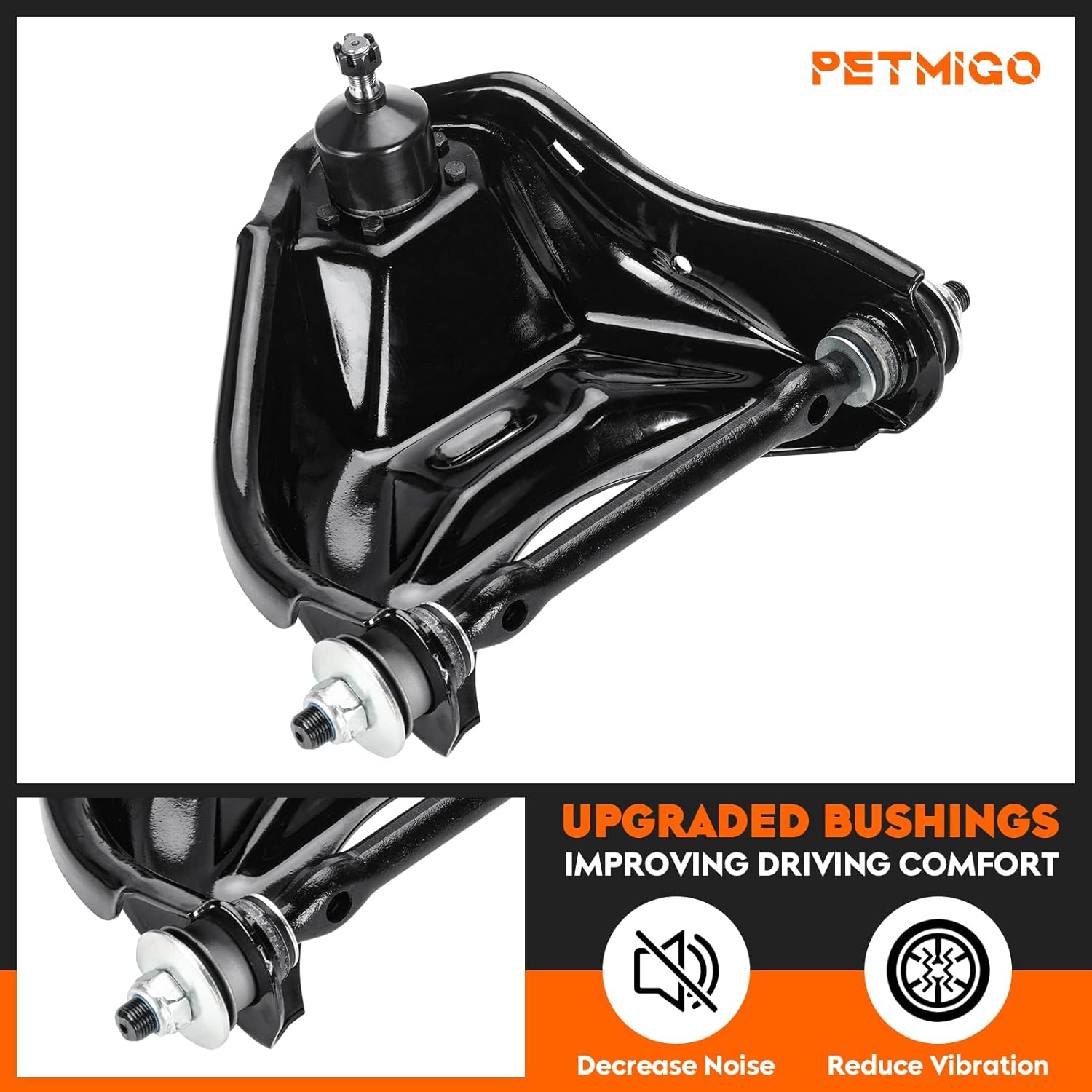 2 Pcs Front Upper Control Arms with Ball Joint Assembly Suspension Kit Fit for Pontiac Lemans Bonneville, for Chevy Malibu Blazer, for Buick Regal 1978-1987, Century 1978-1981, K620261 K620260