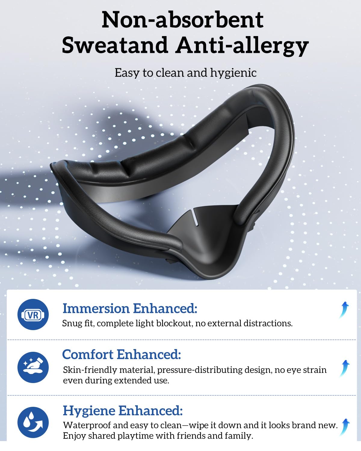 Sangle de tête et coussin facial pour Meta/0culus Quest 2, sangle de tête originale et interface faciale compatible avec 0culus Quest 2, sangle de casque VR pour accessoires Quest 2