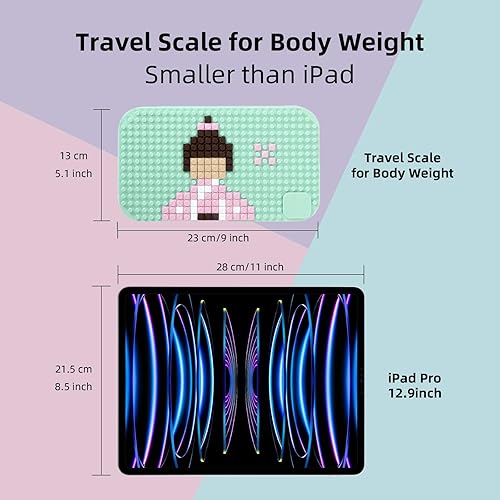 Miniatura 8 de Báscula de viaje para peso corporal, pequeña báscula portátil de peso corporal, báscula digital para espejo de baño, mini báscula electrónica para