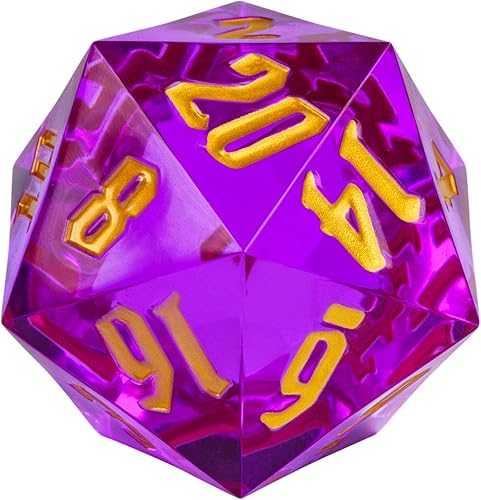 Miniatura 120 de 55mm 20 Sided DND Dice, Giant D20 D&D Polyhedral Dice Large D20 with Die Gift Box for Dungeons and Dragons, RPG Table