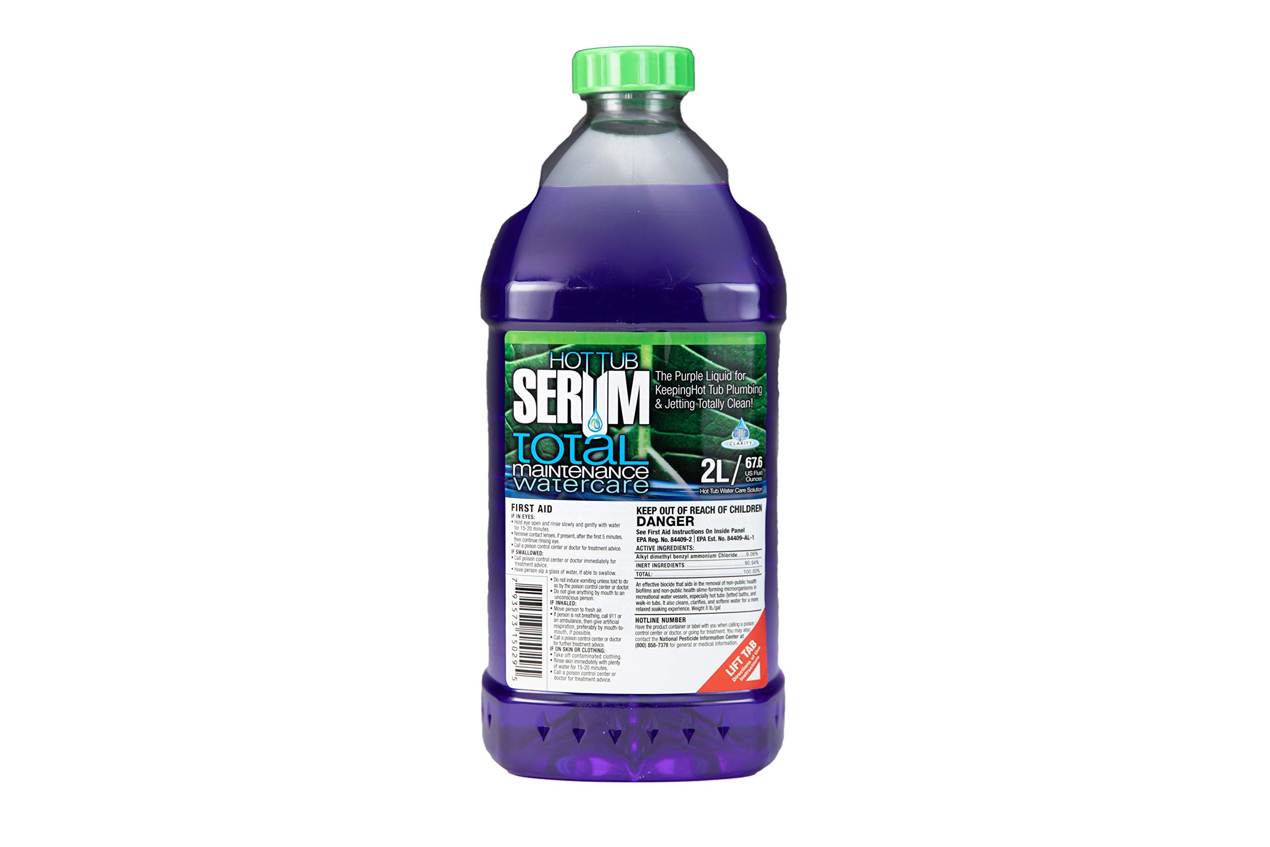 Hot Tub Seruman EPA Registered Weekly Maintenance Bio-Cleaner/Clarifier/Conditioner/Softener All-in-One 2 Liter (24 Weekly doses)