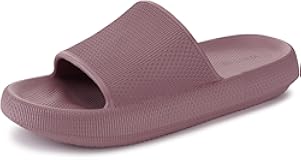 Pillow Slippers for Women Non Slip &vert; Cushioned Thick Sole Slides &vert; Quick Drying Bathroom Sandals