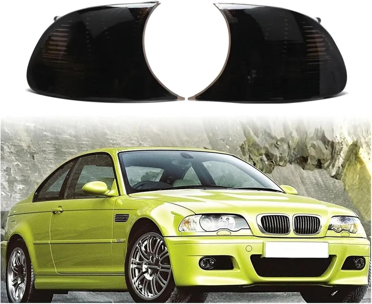 Compatible With BMW E46 2 Doors 1998 1999 2000 2001 1 Pair Corner Lights Turn Signal Lamps Cover Shell 631269042300 63126904299 Car Part