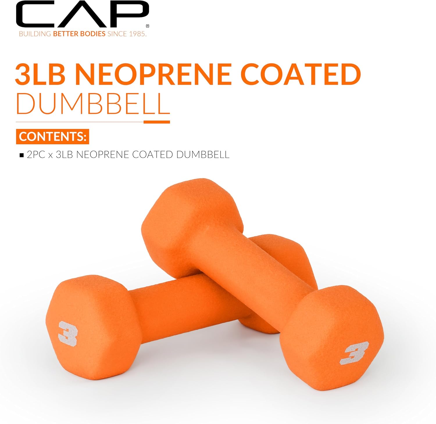 CAP Barbell Neoprene Dumbbell Weights Pairs & Sets | Color Series