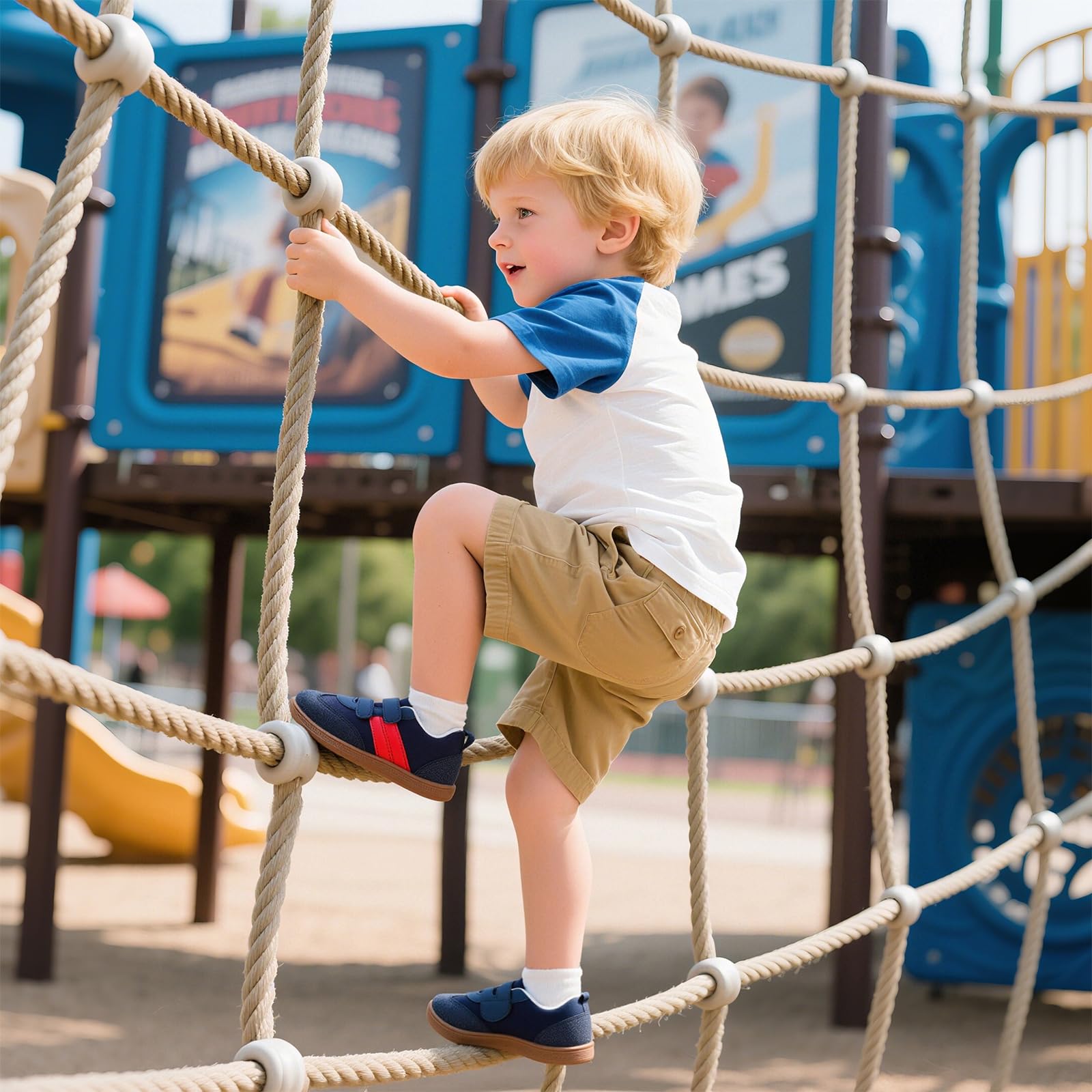 STQ KIDS Scarpe Bambino Bambina Sneakers Punta Larga Antiscivolo Leggere Primi Passi Outdoor Tennis attività