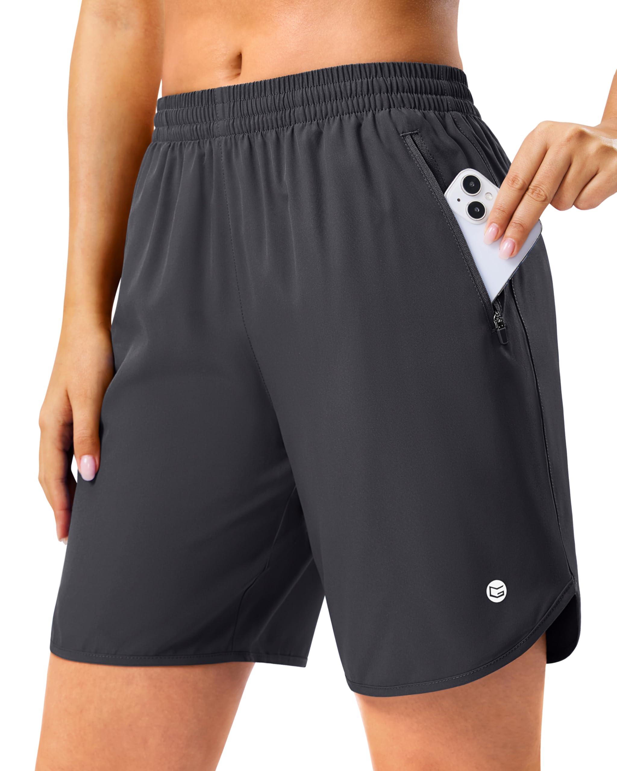 G Gradual 5"/7" Athletic Running Shorts for Women 2 Zipper Pockets Lightweight Workout Gym Summer Dolphin Shorts with Liner — view 8