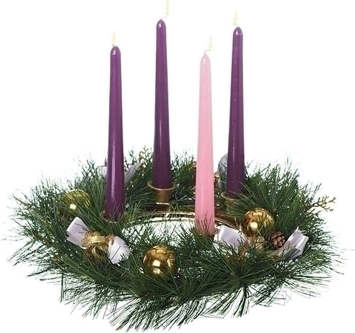 Amazon.com: Purple Ribbon Advent Wreath : Home & Kitchen