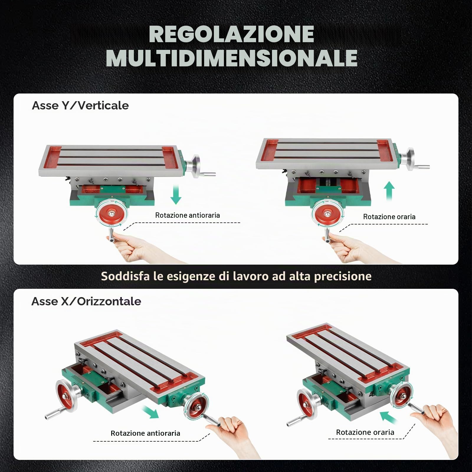 Tavolo a croce con trapano da tavolo, tavolo da lavoro multifunzione per fresatura, tavolo da trapano composito, morsa in metallo professionale in ghisa per trapano a colonna con ganasce