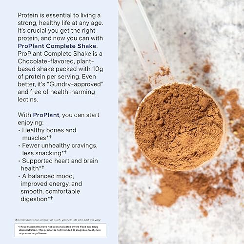 Miniatura 4 de Gundry MD Pro Plant Complete Shake Mezcla de proteínas vegetales de alta fibra 20 porciones chocolate