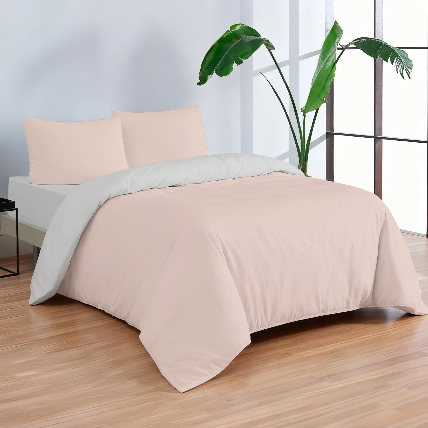Etrexonline Juego de Funda Nórdica 3 Piezas Cama 135 Microfibra Extra Suave Transpirable - 1 Funda Edredón 220x220 cm y 2 Fundas de Almohada 50x70 cm (Eucalipto) — view 38